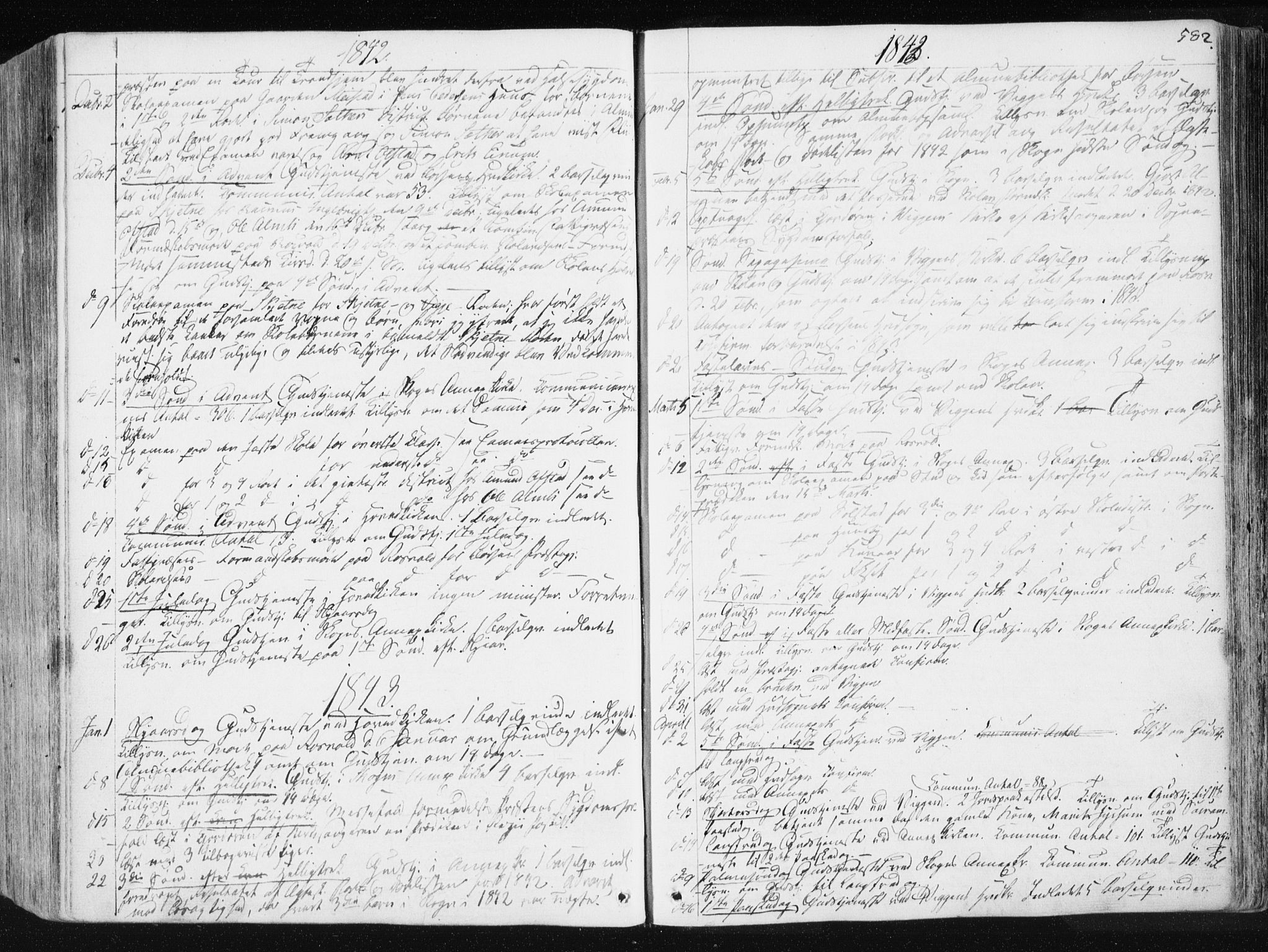Ministerialprotokoller, klokkerbøker og fødselsregistre - Sør-Trøndelag, SAT/A-1456/665/L0771: Parish register (official) no. 665A06, 1830-1856, p. 582