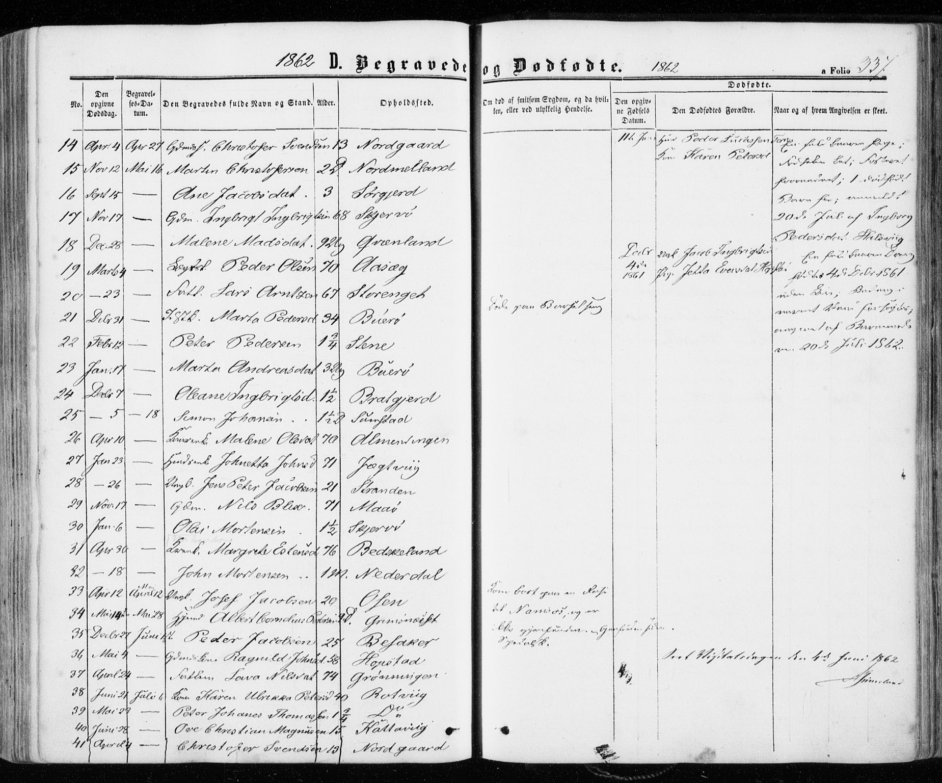 Ministerialprotokoller, klokkerbøker og fødselsregistre - Sør-Trøndelag, SAT/A-1456/657/L0705: Parish register (official) no. 657A06, 1858-1867, p. 337