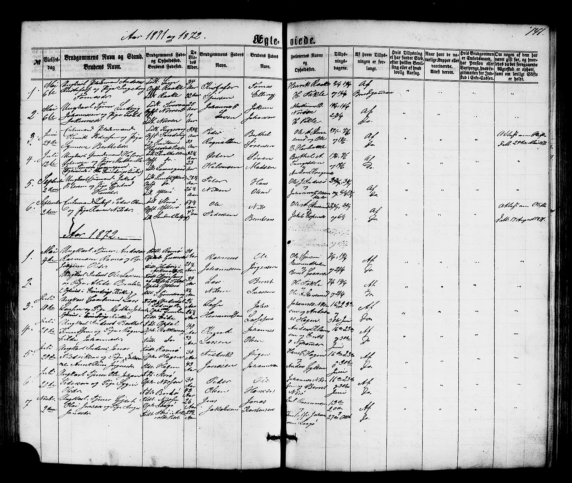 Solund sokneprestembete, AV/SAB-A-81401: Parish register (copy) no. A 1, 1860-1893, p. 141