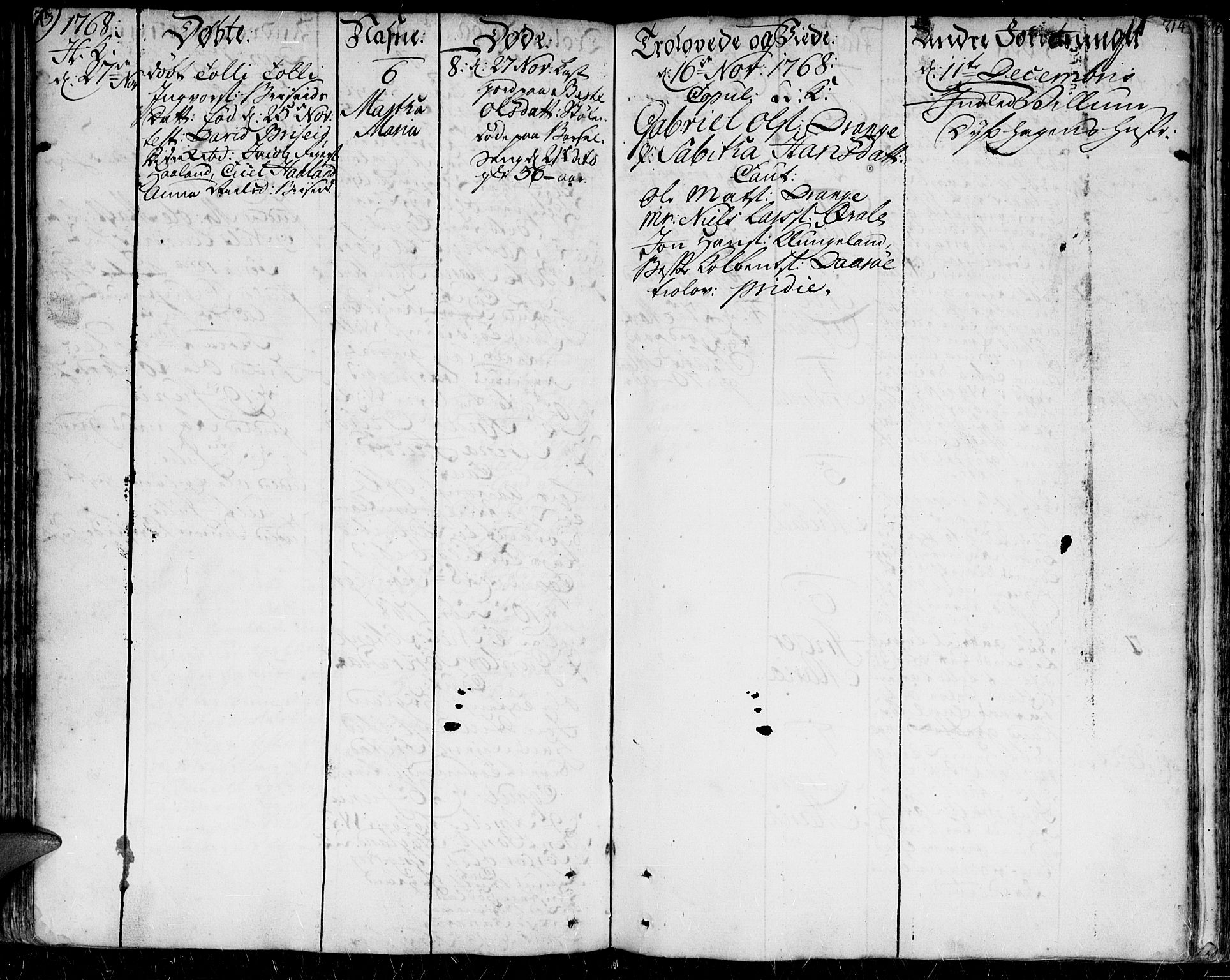 Herad sokneprestkontor, SAK/1111-0018/F/Fa/Faa/L0001: Parish register (official) no. A 1 /1, 1768-1799, p. 213-214