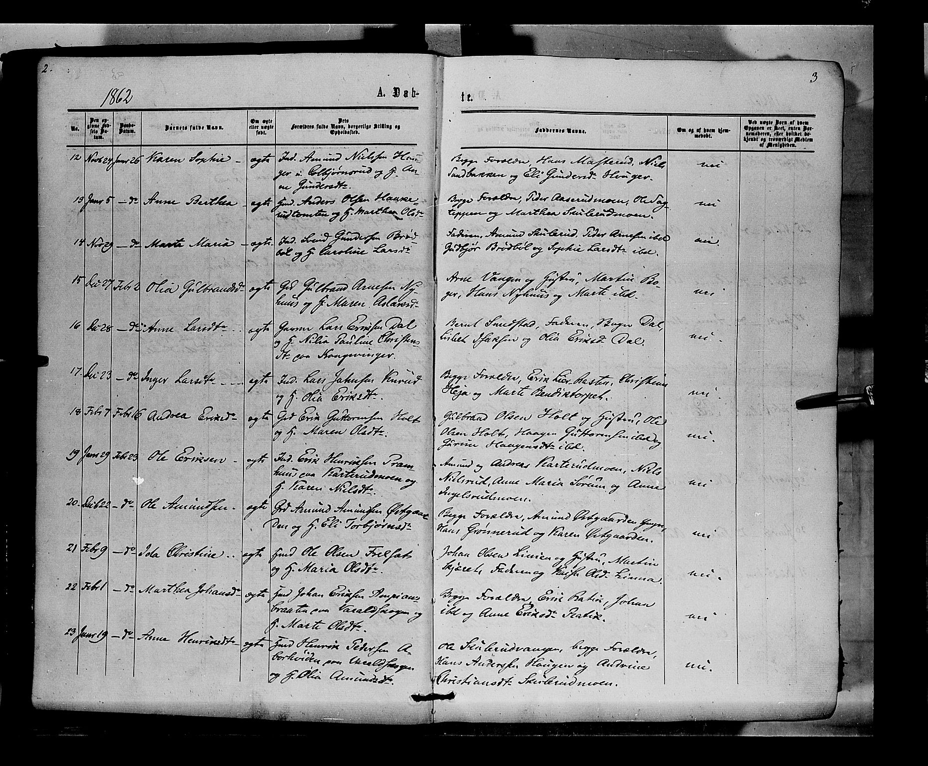 Vinger prestekontor, AV/SAH-PREST-024/H/Ha/Haa/L0011: Parish register (official) no. 11, 1862-1870, p. 3