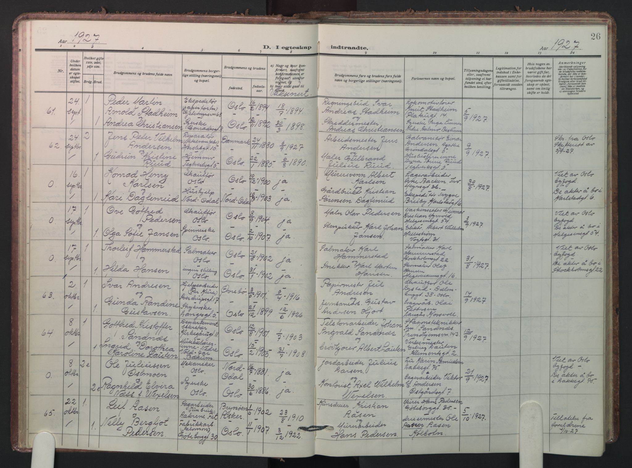 Petrus prestekontor Kirkebøker, AV/SAO-A-10872/F/Fa/L0016: Parish register (official) no. I 16, 1925-1936, p. 26