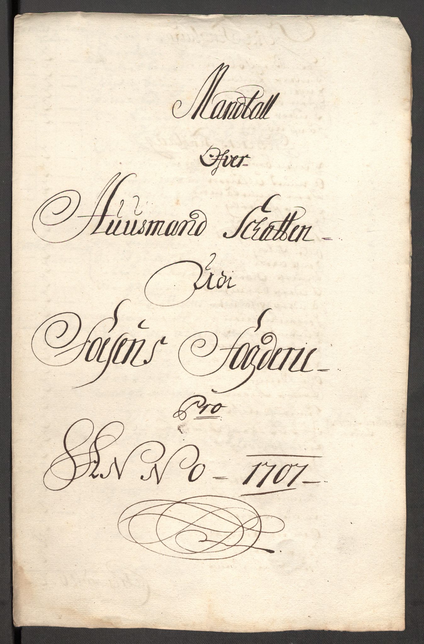 Rentekammeret inntil 1814, Reviderte regnskaper, Fogderegnskap, RA/EA-4092/R57/L3857: Fogderegnskap Fosen, 1706-1707, p. 373