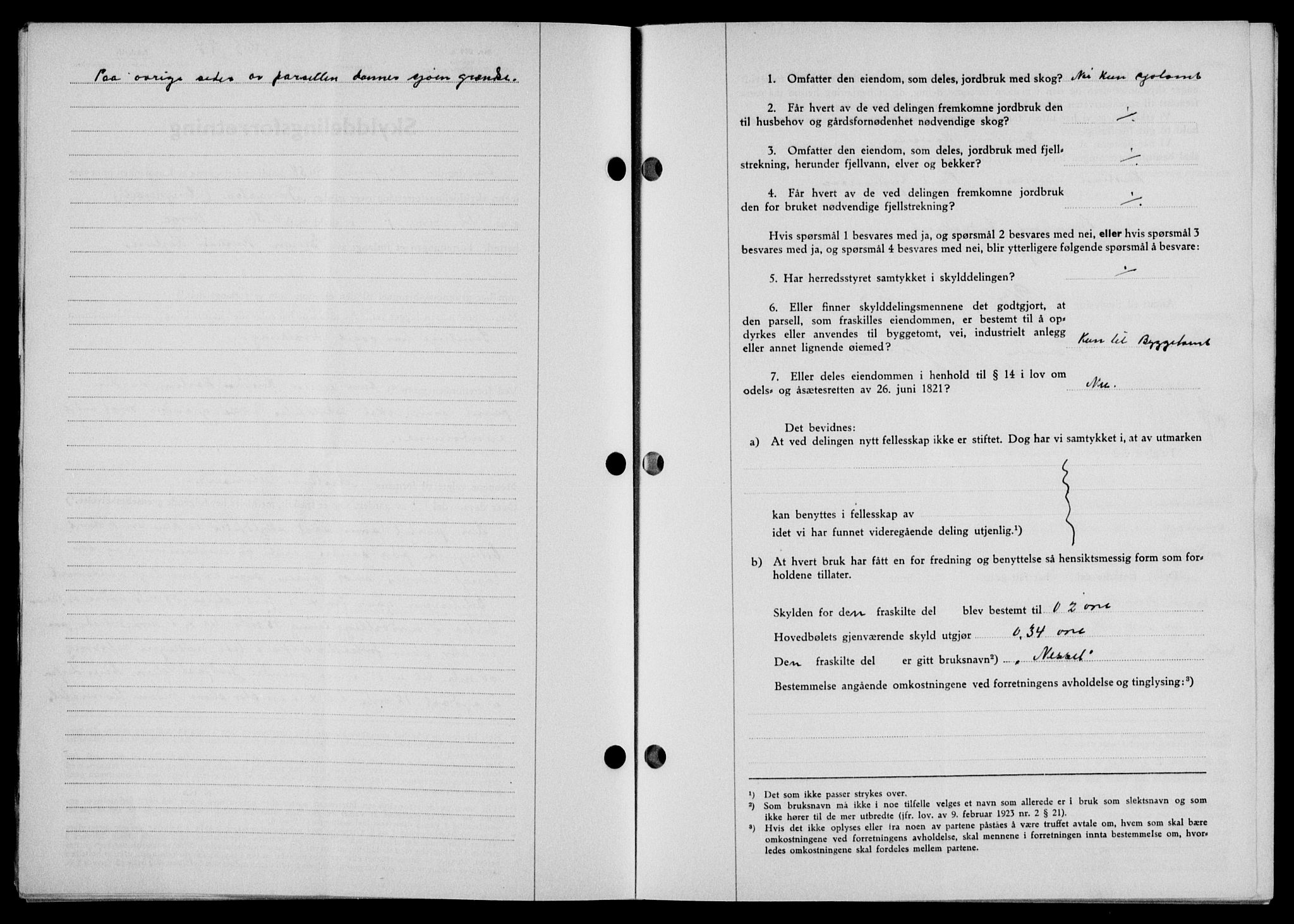 Lofoten sorenskriveri, SAT/A-0017/1/2/2C/L0004a: Mortgage book no. 4a, 1938-1938, Diary no: : 1405/1938