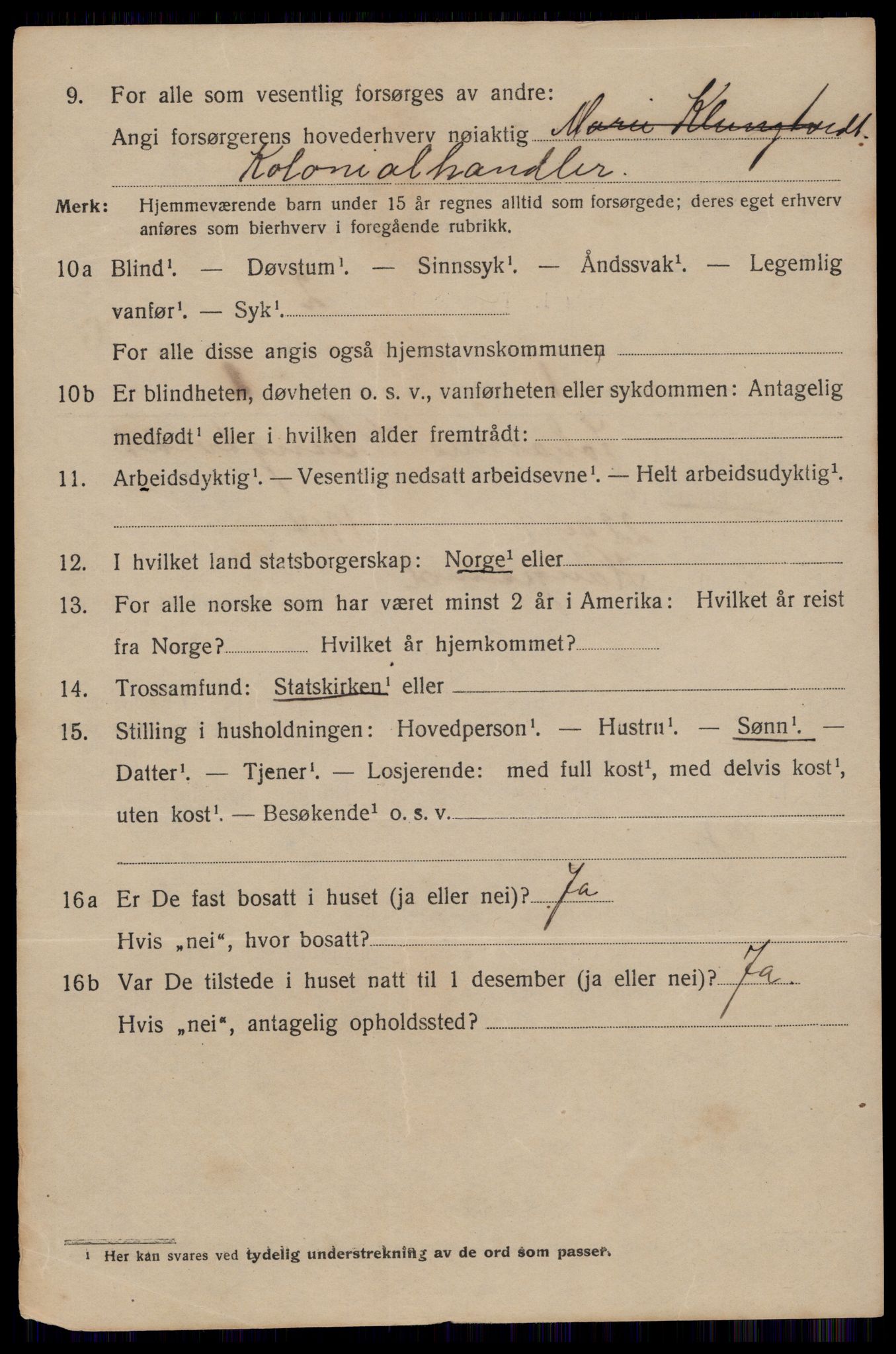 SAST, 1920 census for Haugesund, 1920, p. 21436