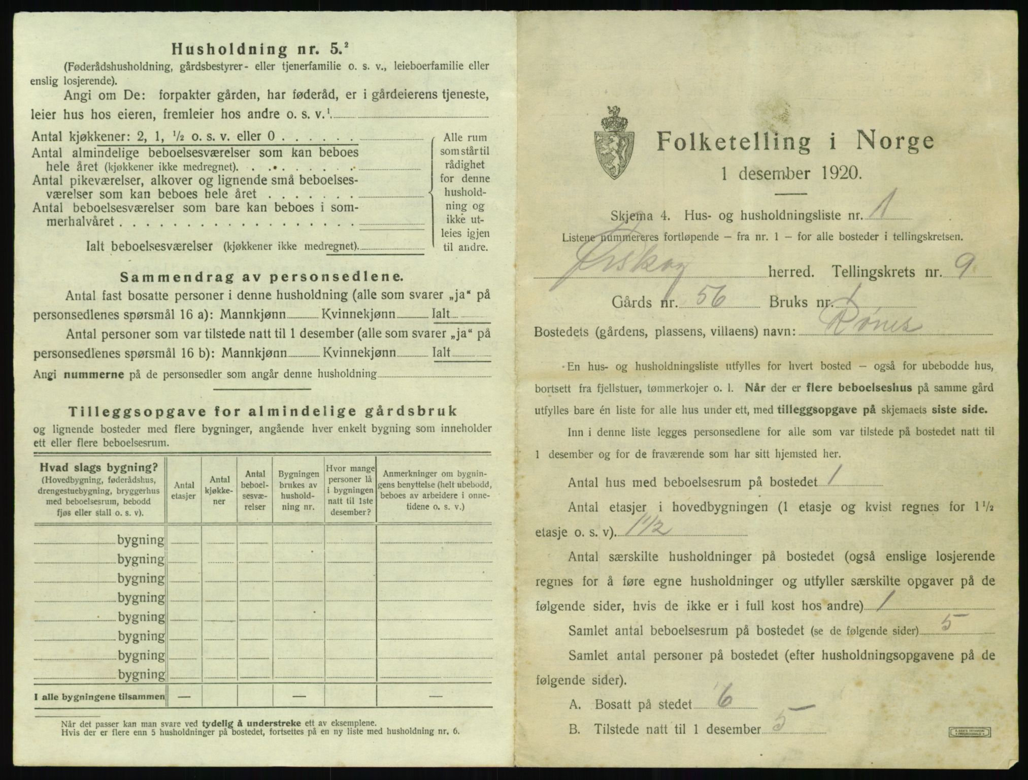 SAT, 1920 census for Ørskog, 1920, p. 710