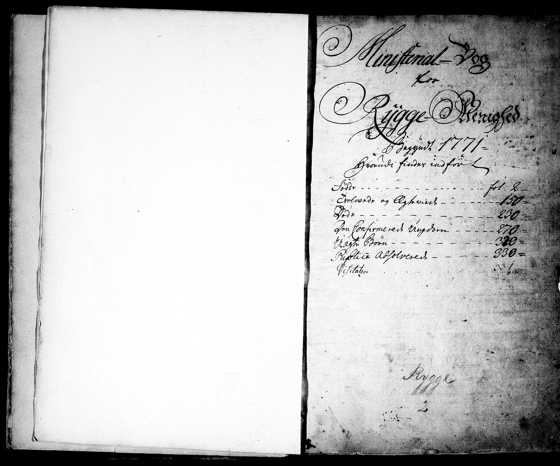 Rygge prestekontor Kirkebøker, SAO/A-10084b/F/Fa/L0002: Parish register (official) no. 2, 1771-1814, p. 1