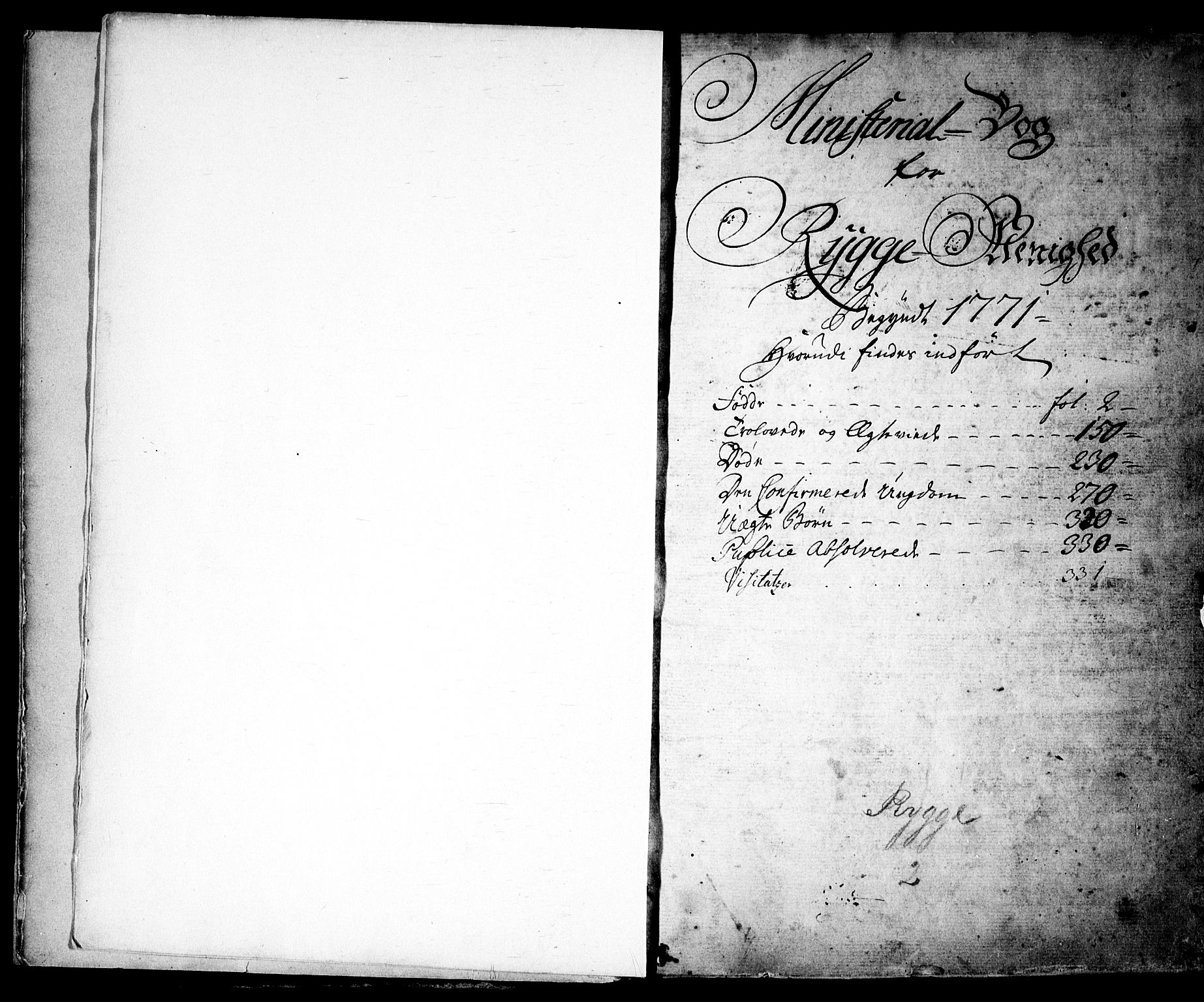 Rygge prestekontor Kirkebøker, AV/SAO-A-10084b/F/Fa/L0002: Parish register (official) no. 2, 1771-1814, p. 1