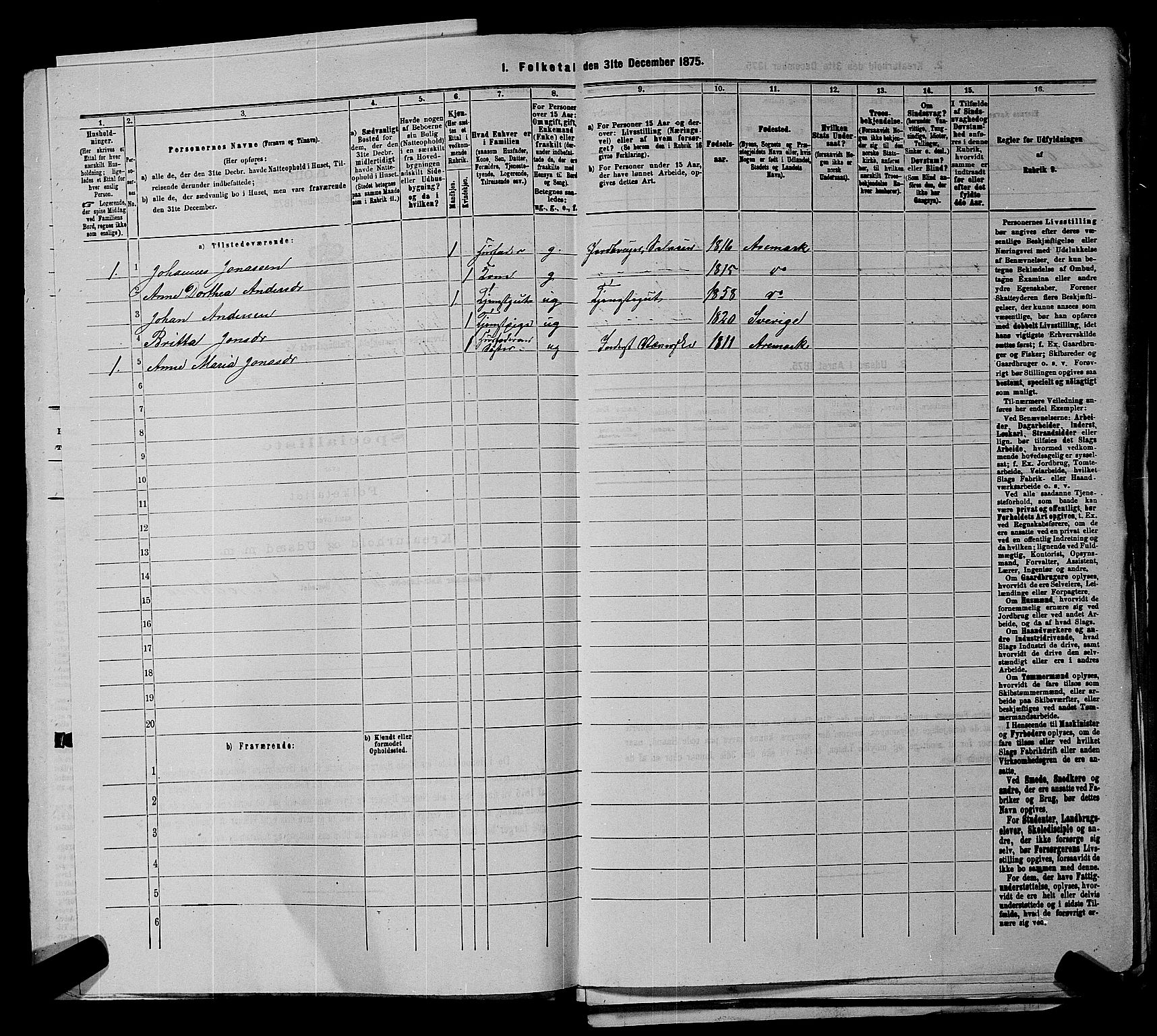 RA, 1875 census for 0118P Aremark, 1875, p. 209