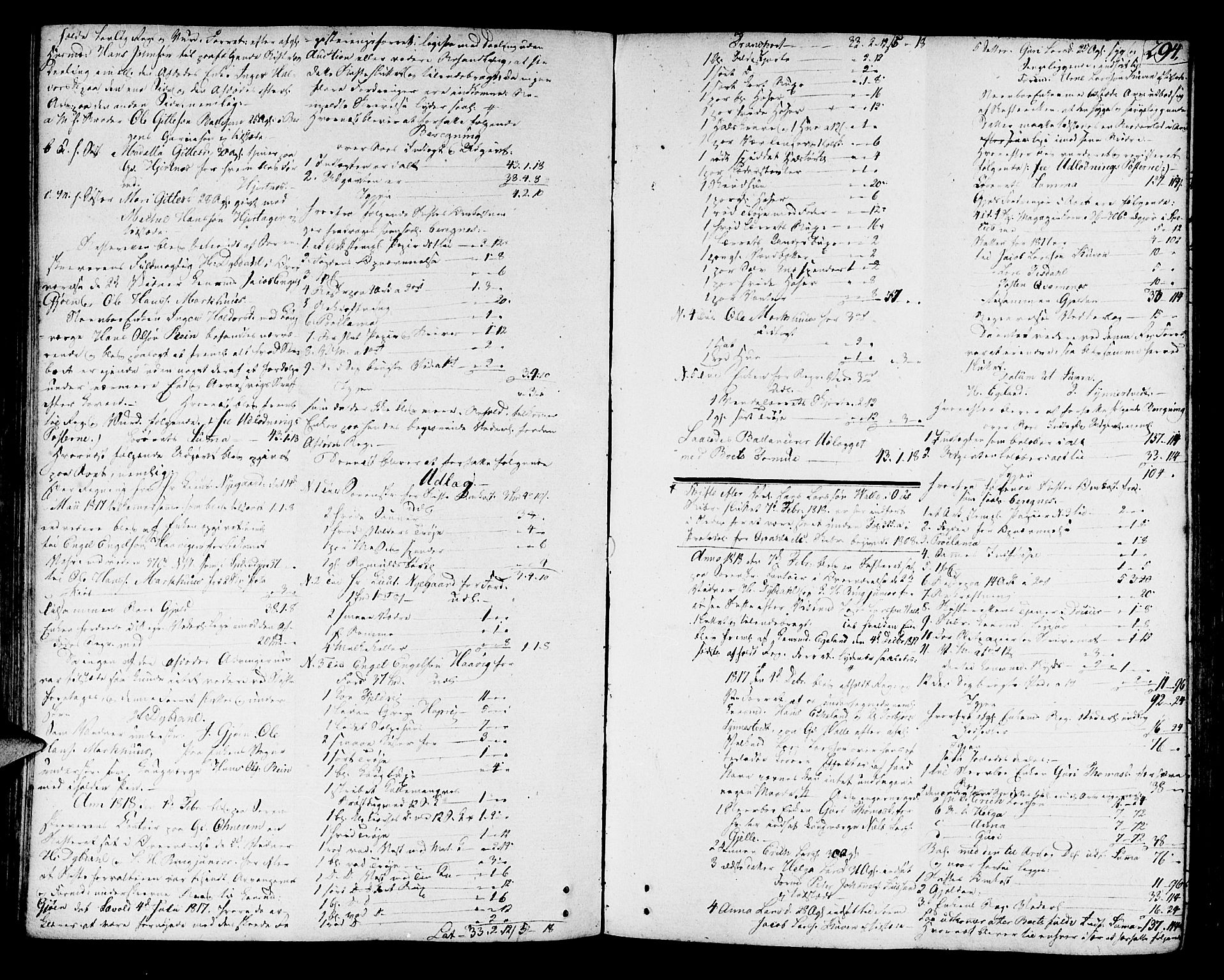Sunnhordland sorenskrivar, SAB/A-2401/1/H/Ha/Haa/L0013: Skifteprotokollar. Register i protokoll, 1814-1819, p. 293b-294a