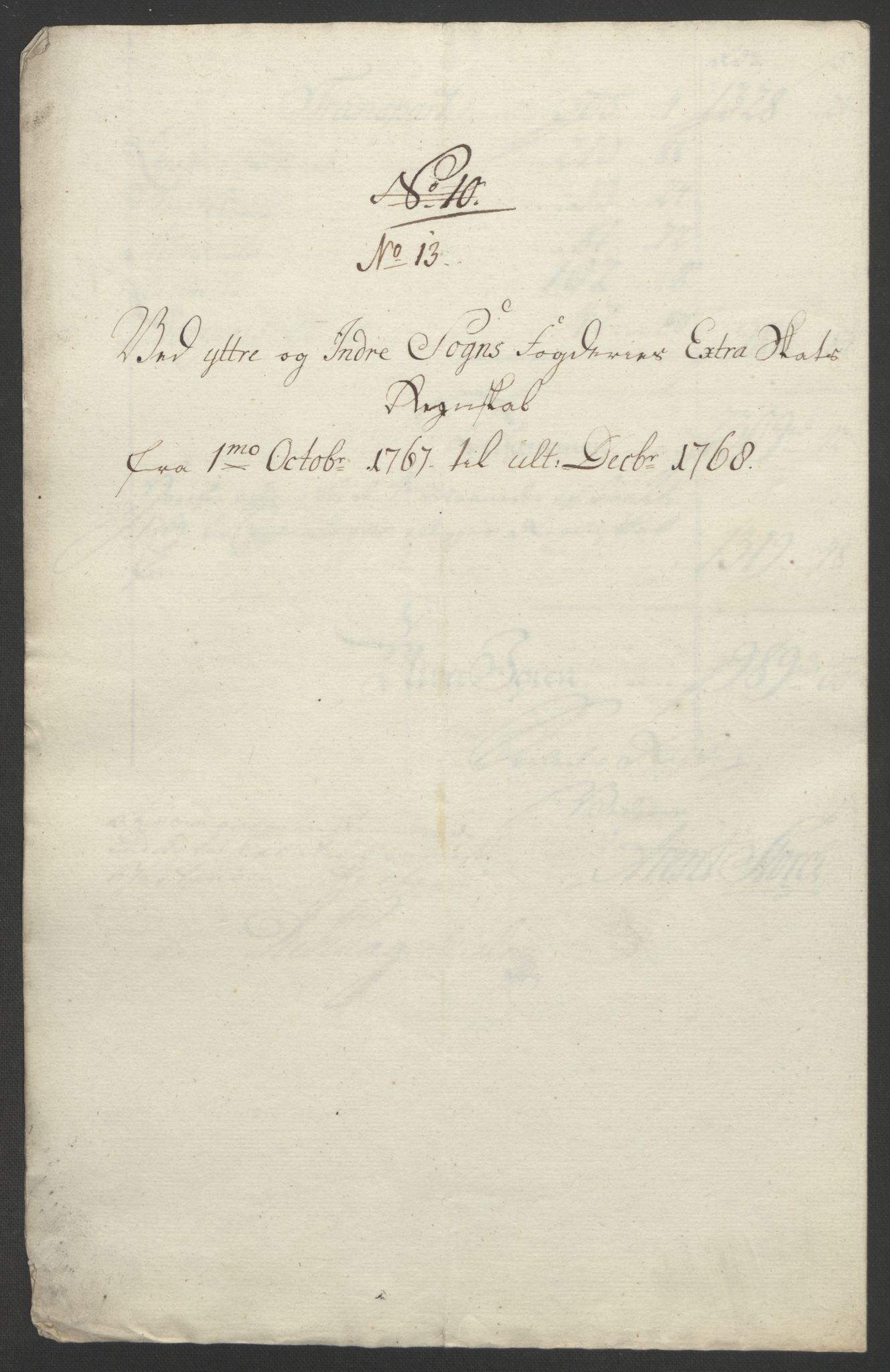 Rentekammeret inntil 1814, Realistisk ordnet avdeling, AV/RA-EA-4070/Ol/L0018: [Gg 10]: Ekstraskatten, 23.09.1762. Sogn, 1762-1772, p. 204