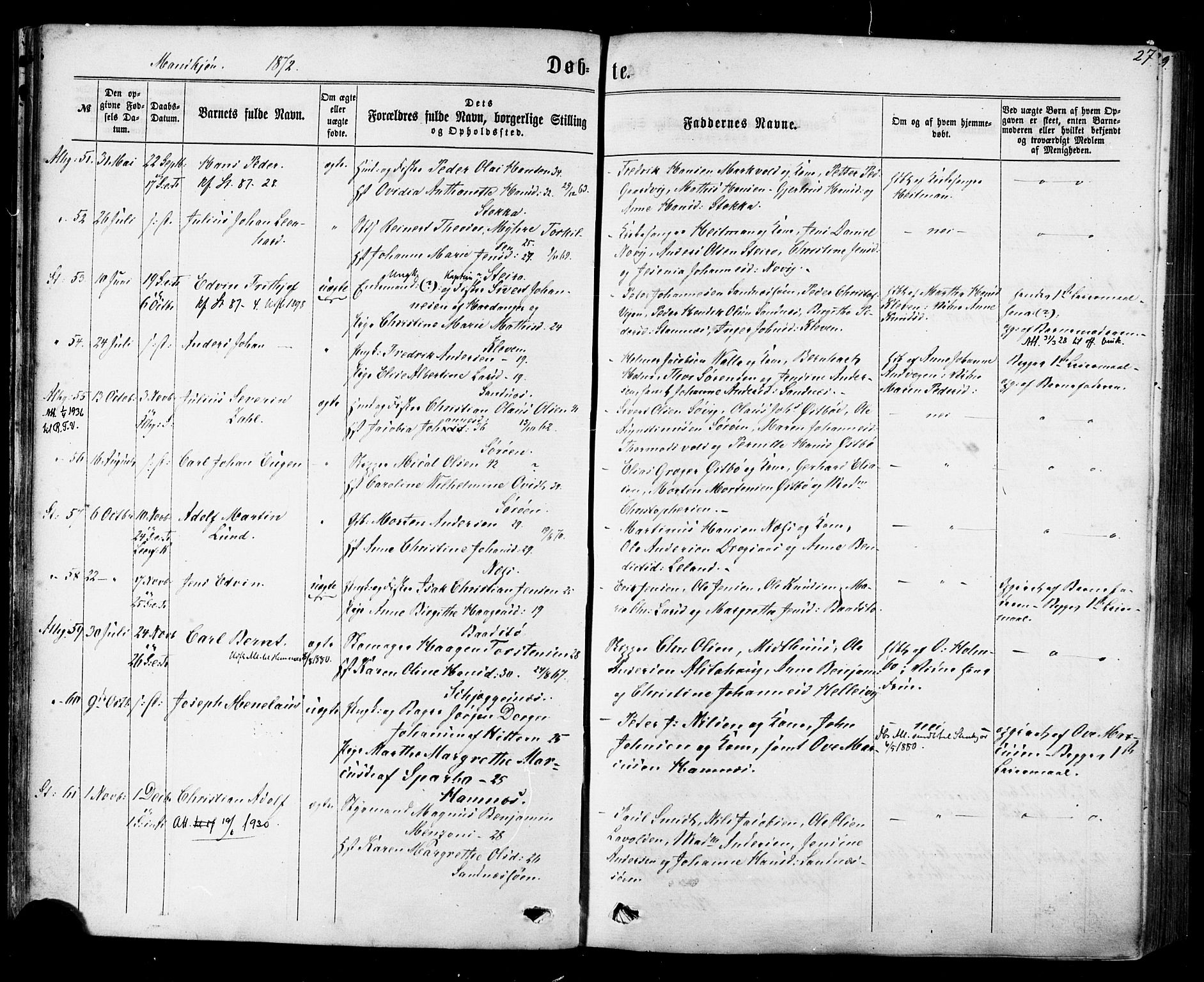 Ministerialprotokoller, klokkerbøker og fødselsregistre - Nordland, AV/SAT-A-1459/830/L0449: Parish register (official) no. 830A13, 1866-1886, p. 27