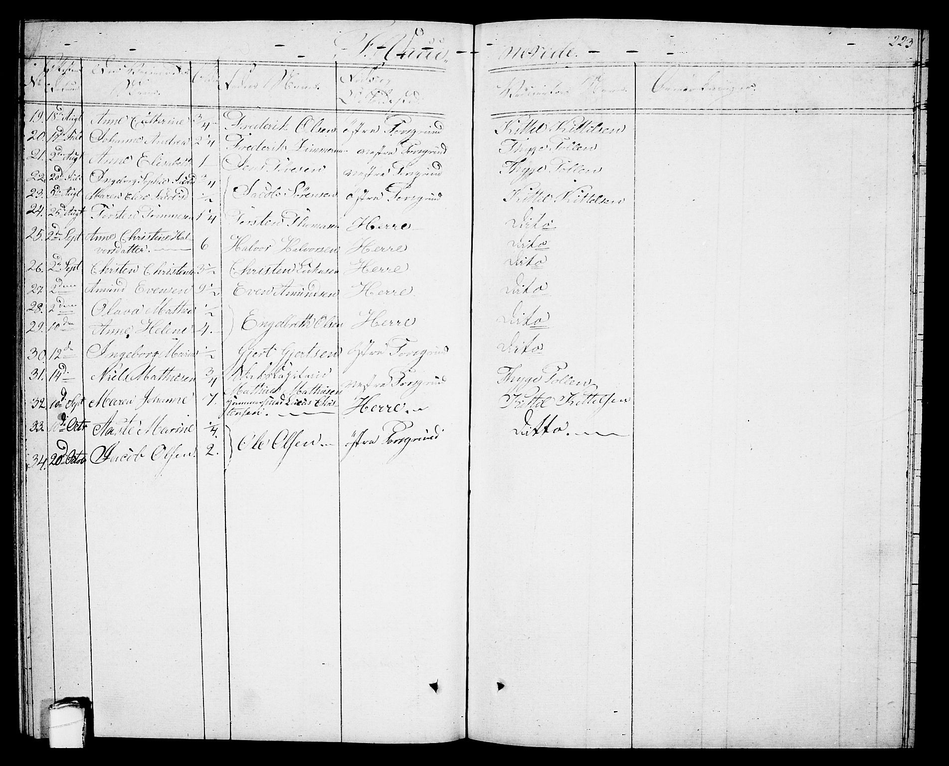Porsgrunn kirkebøker , SAKO/A-104/G/Gb/L0002: Parish register (copy) no. II 2, 1828-1841, p. 223