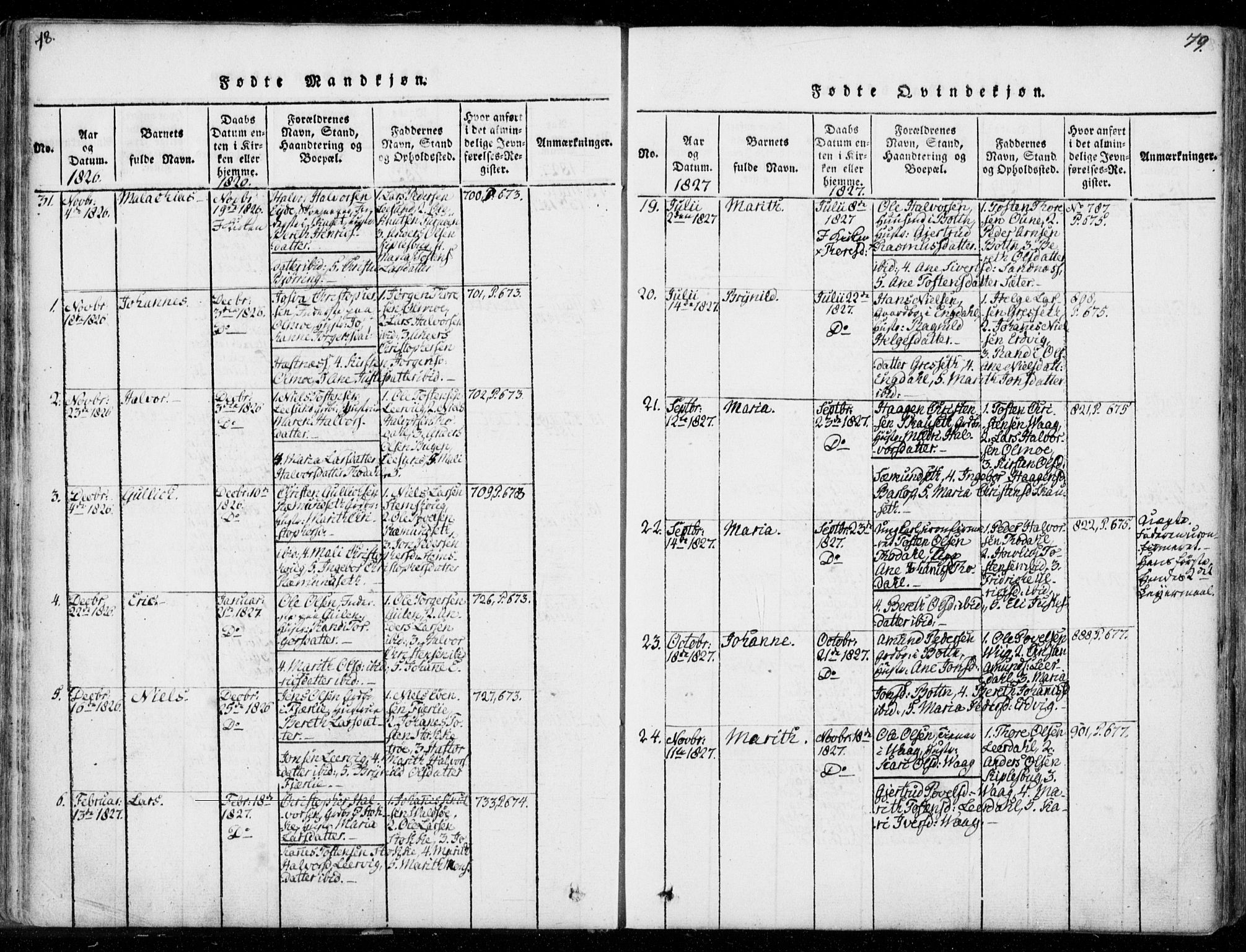 Ministerialprotokoller, klokkerbøker og fødselsregistre - Møre og Romsdal, AV/SAT-A-1454/578/L0903: Parish register (official) no. 578A02, 1819-1838, p. 78-79