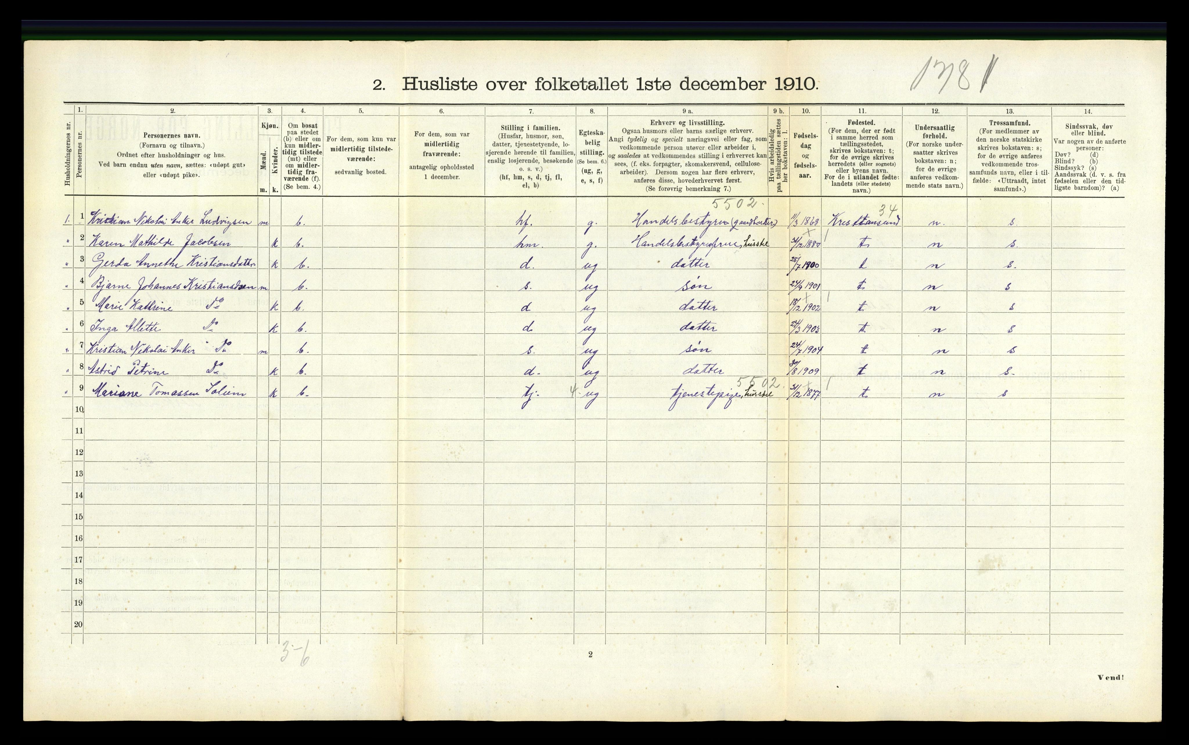 RA, 1910 census for Edøy, 1910, p. 689