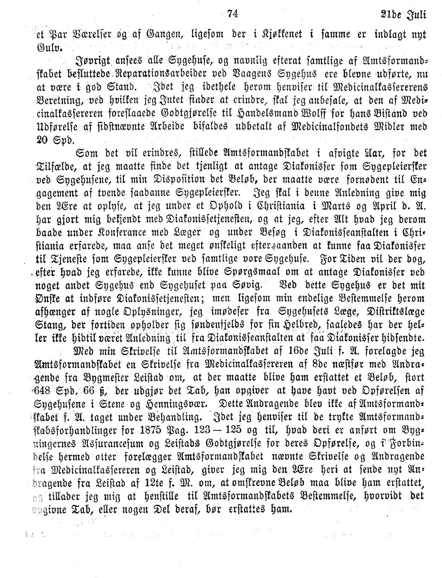 Nordland Fylkeskommune. Fylkestinget, AIN/NFK-17/176/A/Ac/L0010: Fylkestingsforhandlinger 1874-1880, 1874-1880