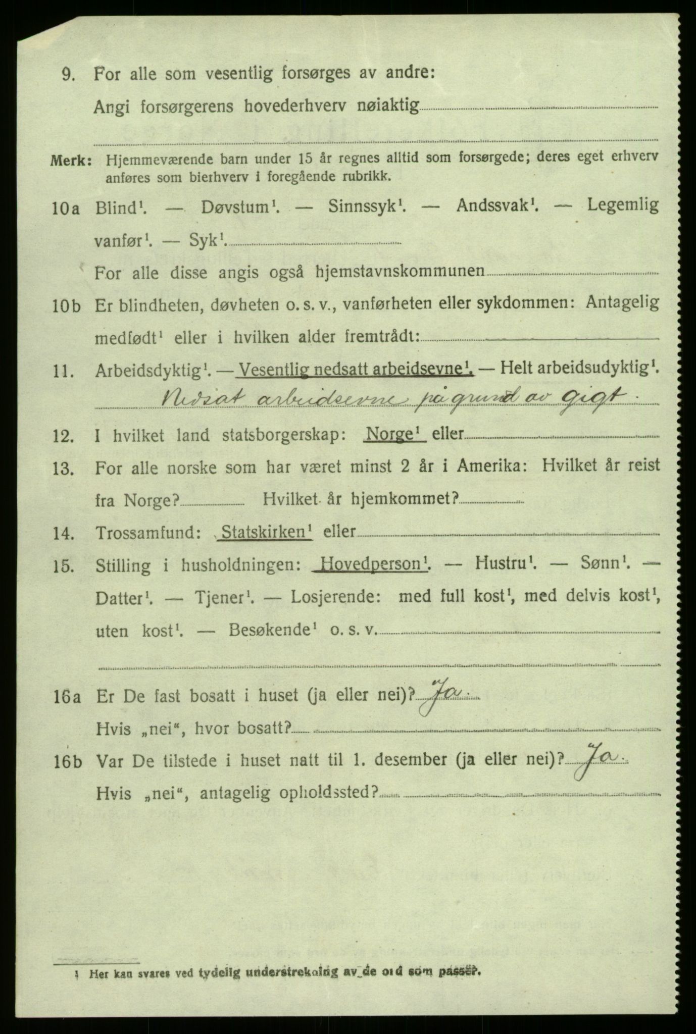 SAB, 1920 census for Sogndal, 1920, p. 2644