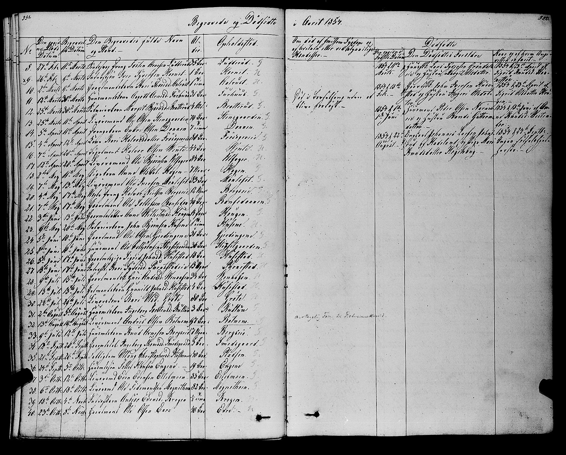 Gol kirkebøker, SAKO/A-226/F/Fa/L0002: Parish register (official) no. I 2, 1837-1863, p. 551-552