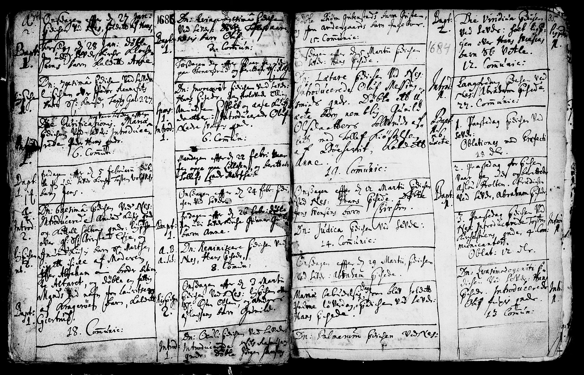 Sauherad kirkebøker, AV/SAKO-A-298/F/Fa/L0002: Parish register (official) no. I 2, 1681-1720, p. 34-35