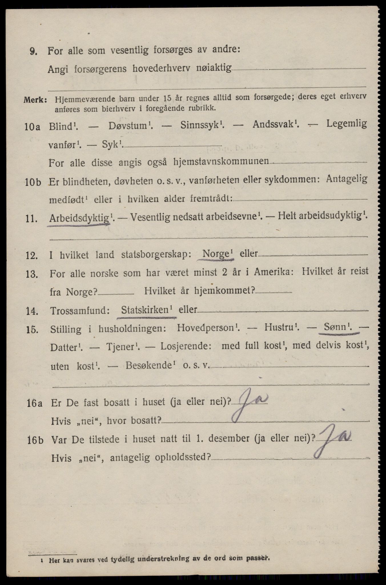 SAST, 1920 census for Varhaug, 1920, p. 3604