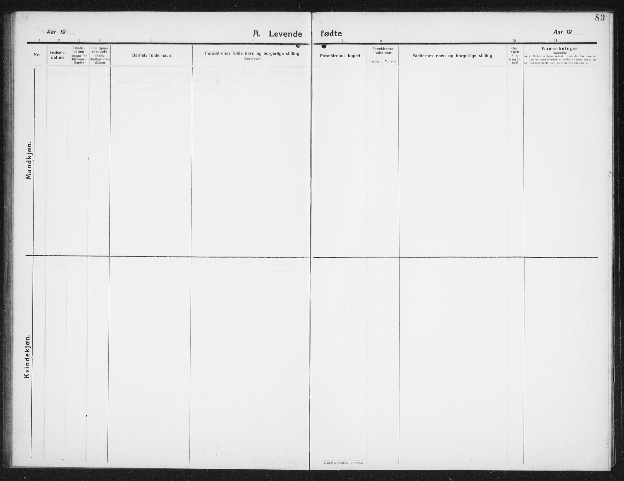 Ministerialprotokoller, klokkerbøker og fødselsregistre - Nordland, AV/SAT-A-1459/807/L0124: Parish register (copy) no. 807C02, 1910-1935, p. 83