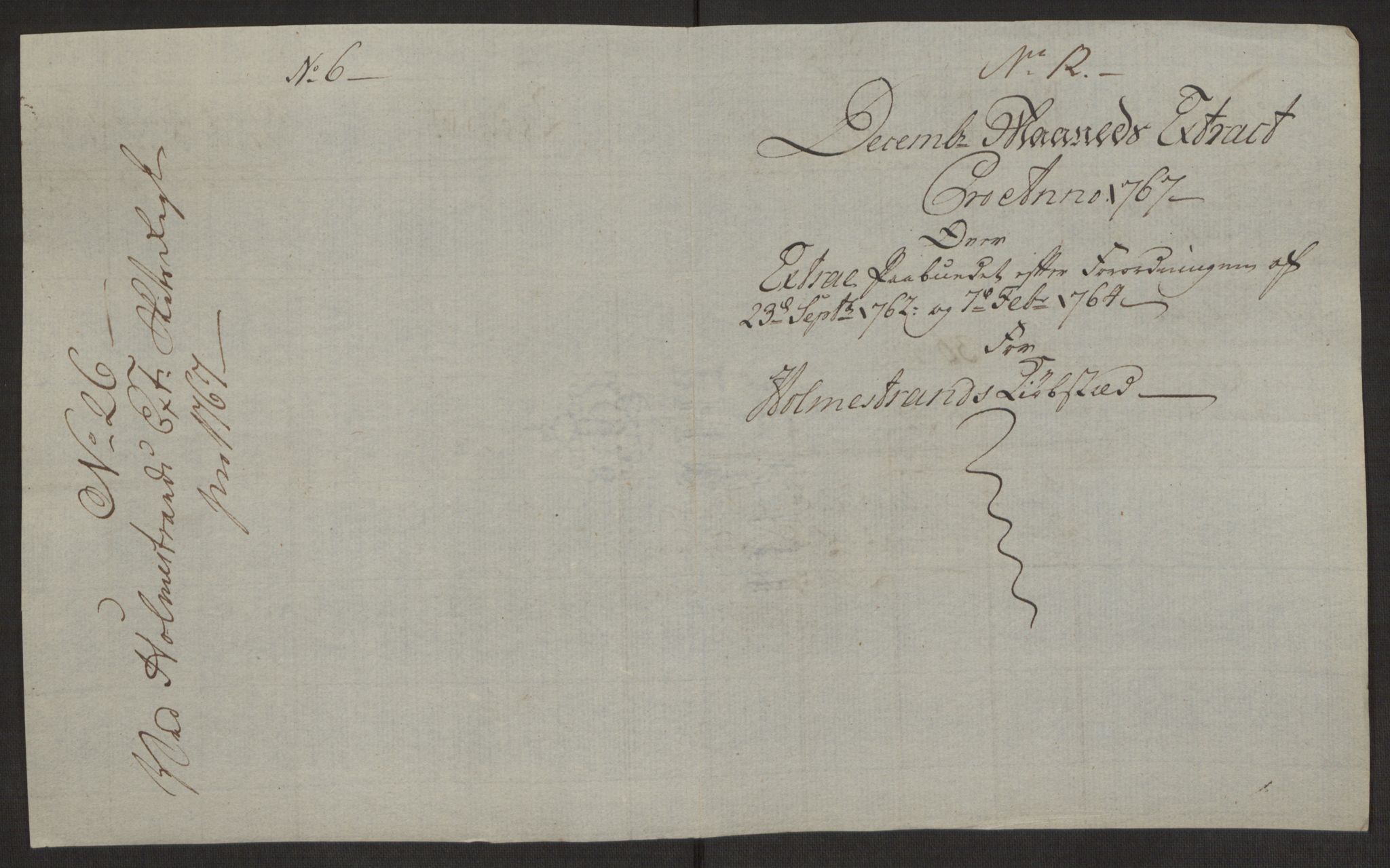 Rentekammeret inntil 1814, Reviderte regnskaper, Byregnskaper, AV/RA-EA-4066/R/Rh/L0163/0001: [H4] Kontribusjonsregnskap / Ekstraskatt, Holmestrand, 1762-1772, p. 371