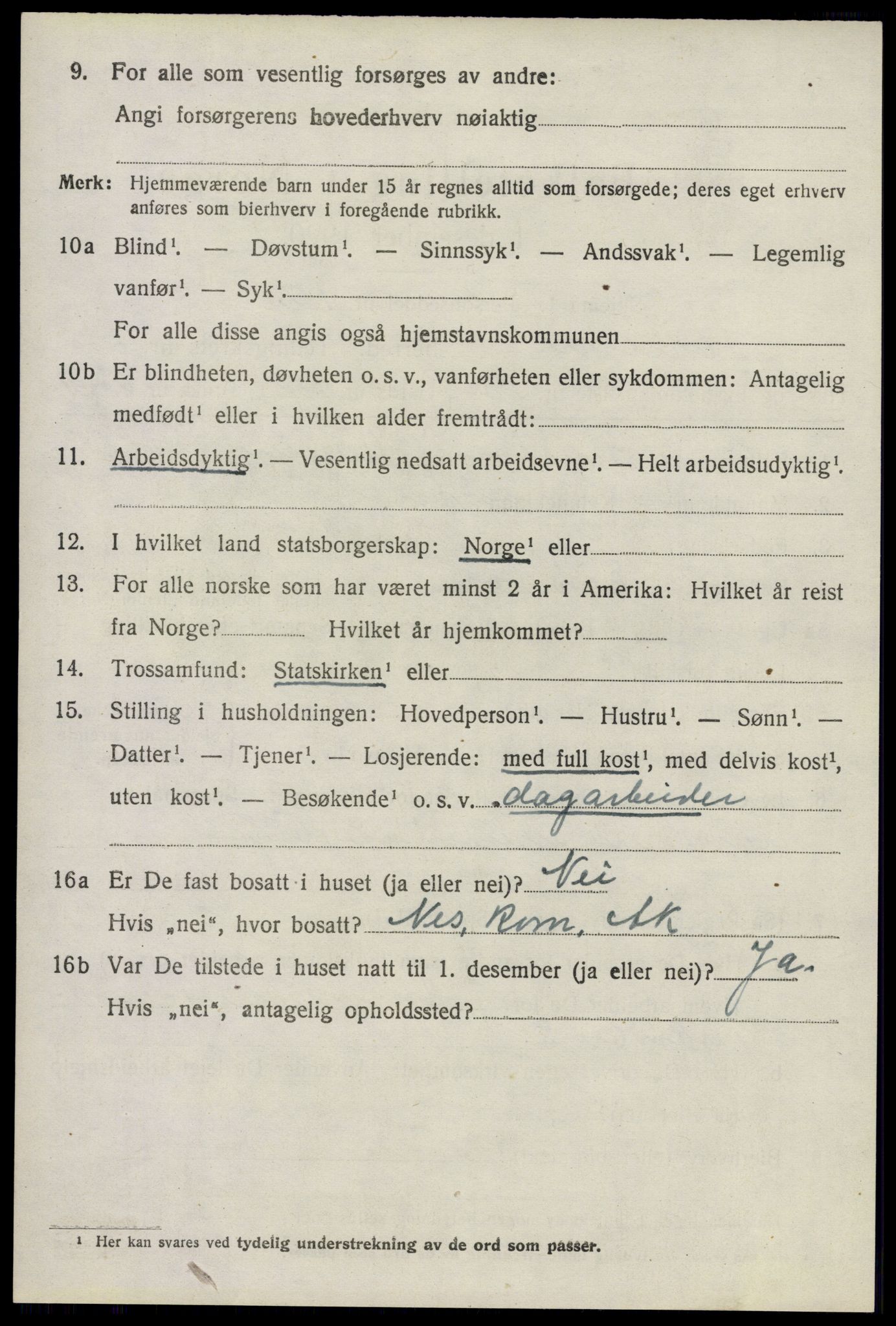 SAO, 1920 census for Sørum, 1920, p. 6110