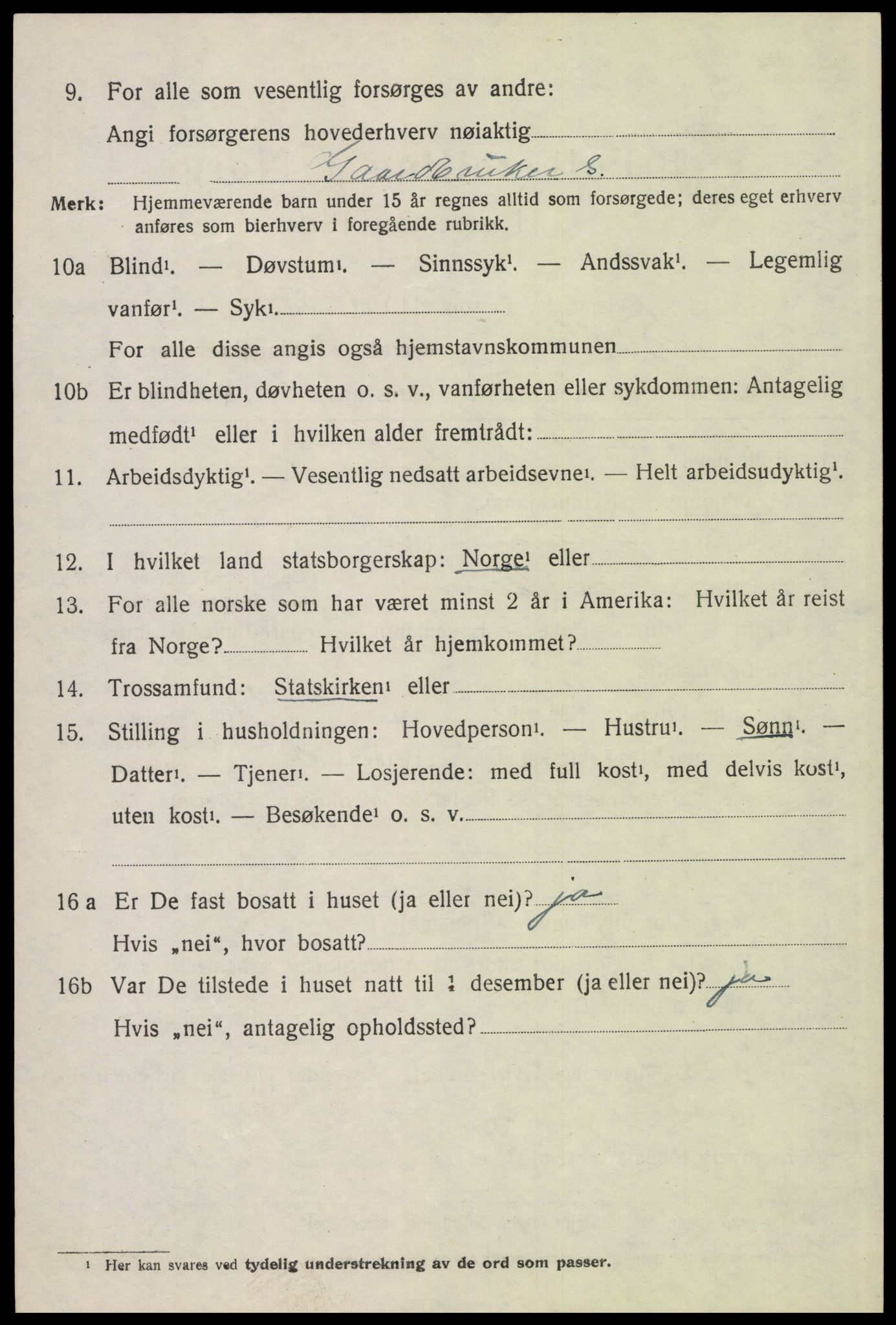 SAH, 1920 census for Sollia, 1920, p. 896
