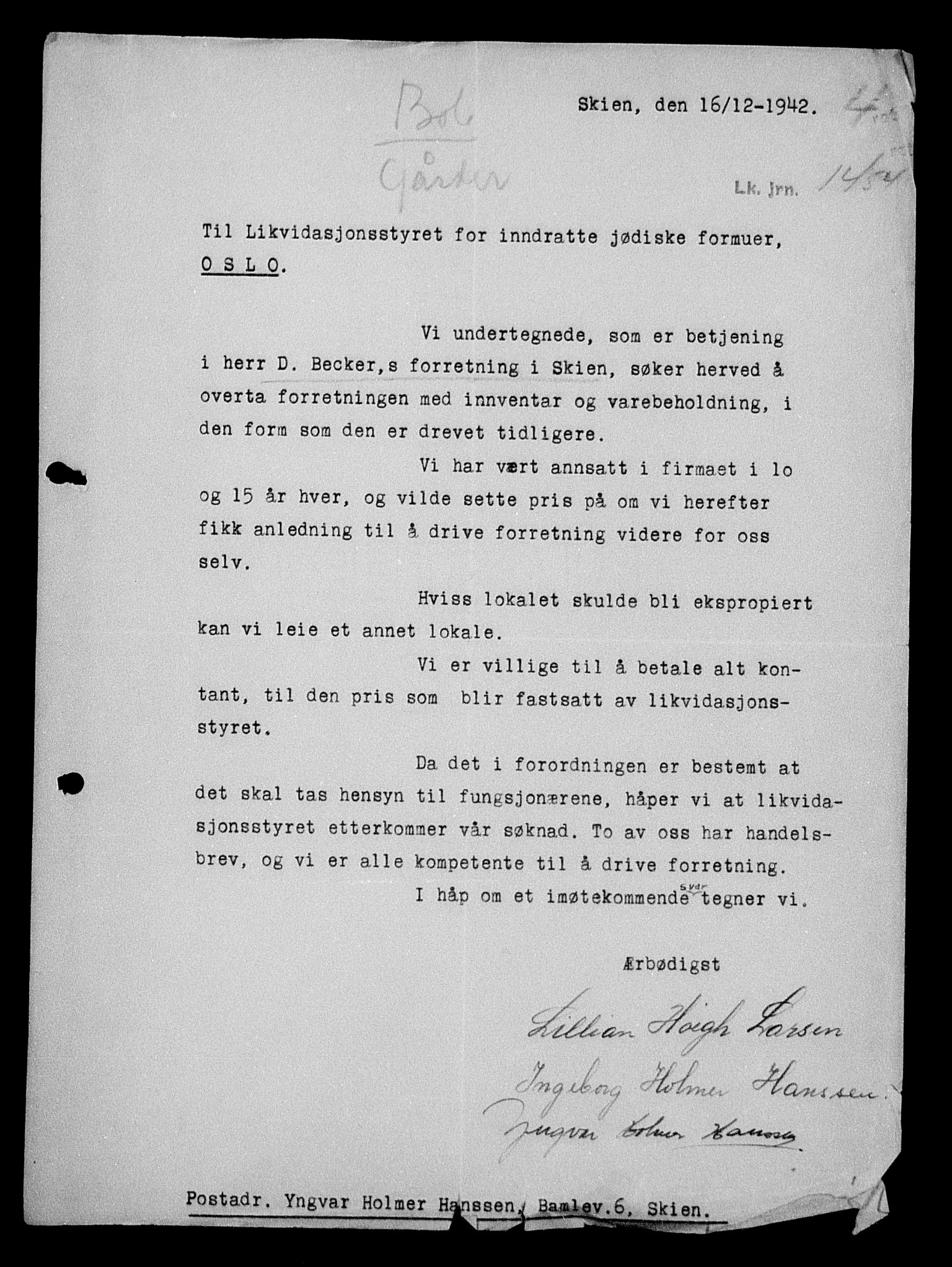Justisdepartementet, Tilbakeføringskontoret for inndratte formuer, AV/RA-S-1564/H/Hc/Hcd/L0990: --, 1945-1947, p. 46