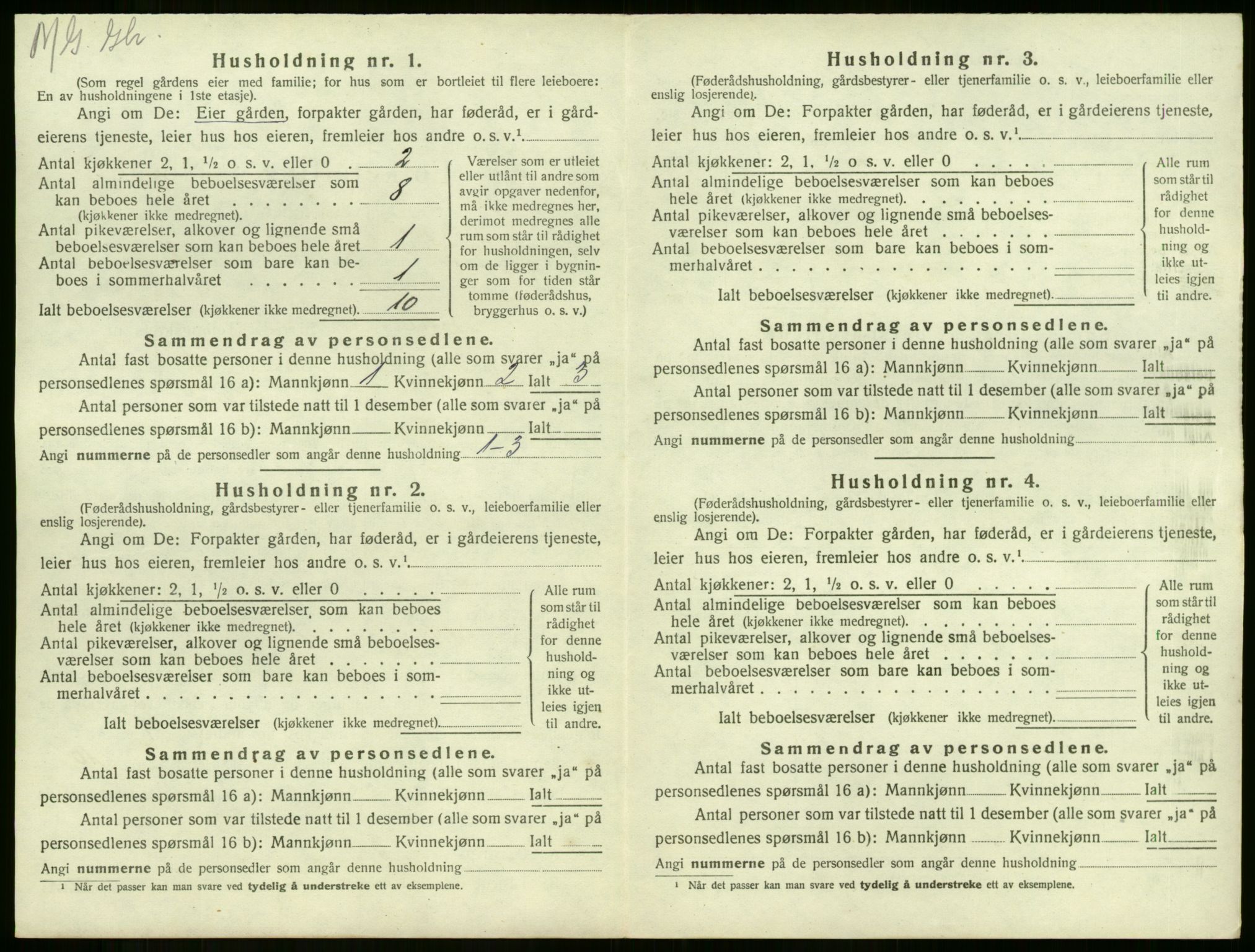 SAKO, 1920 census for Botne, 1920, p. 36