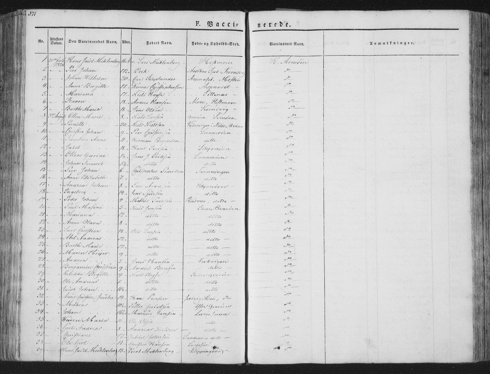 Ministerialprotokoller, klokkerbøker og fødselsregistre - Nordland, SAT/A-1459/839/L0566: Parish register (official) no. 839A03, 1825-1862, p. 571