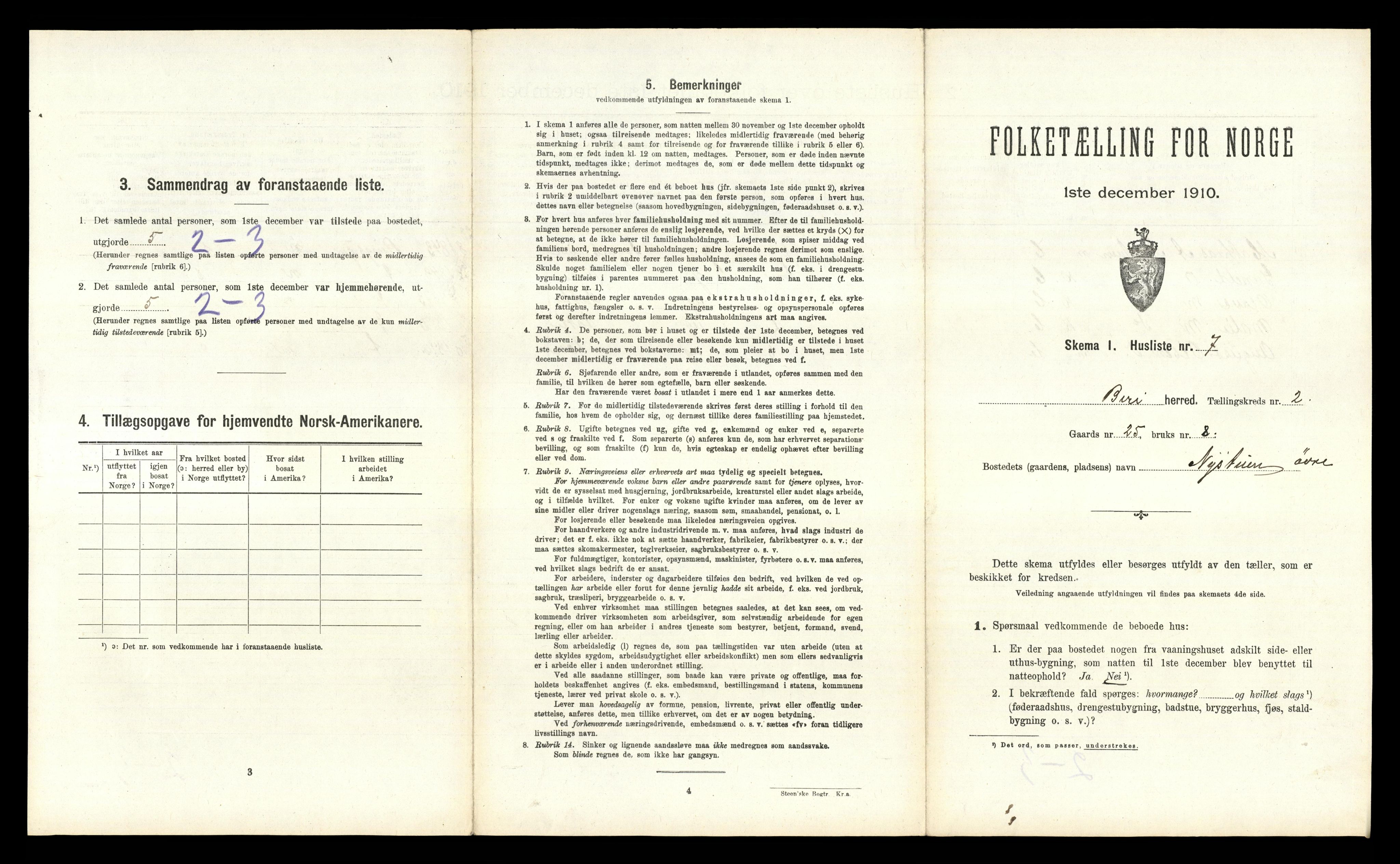 RA, 1910 census for Biri, 1910, p. 271