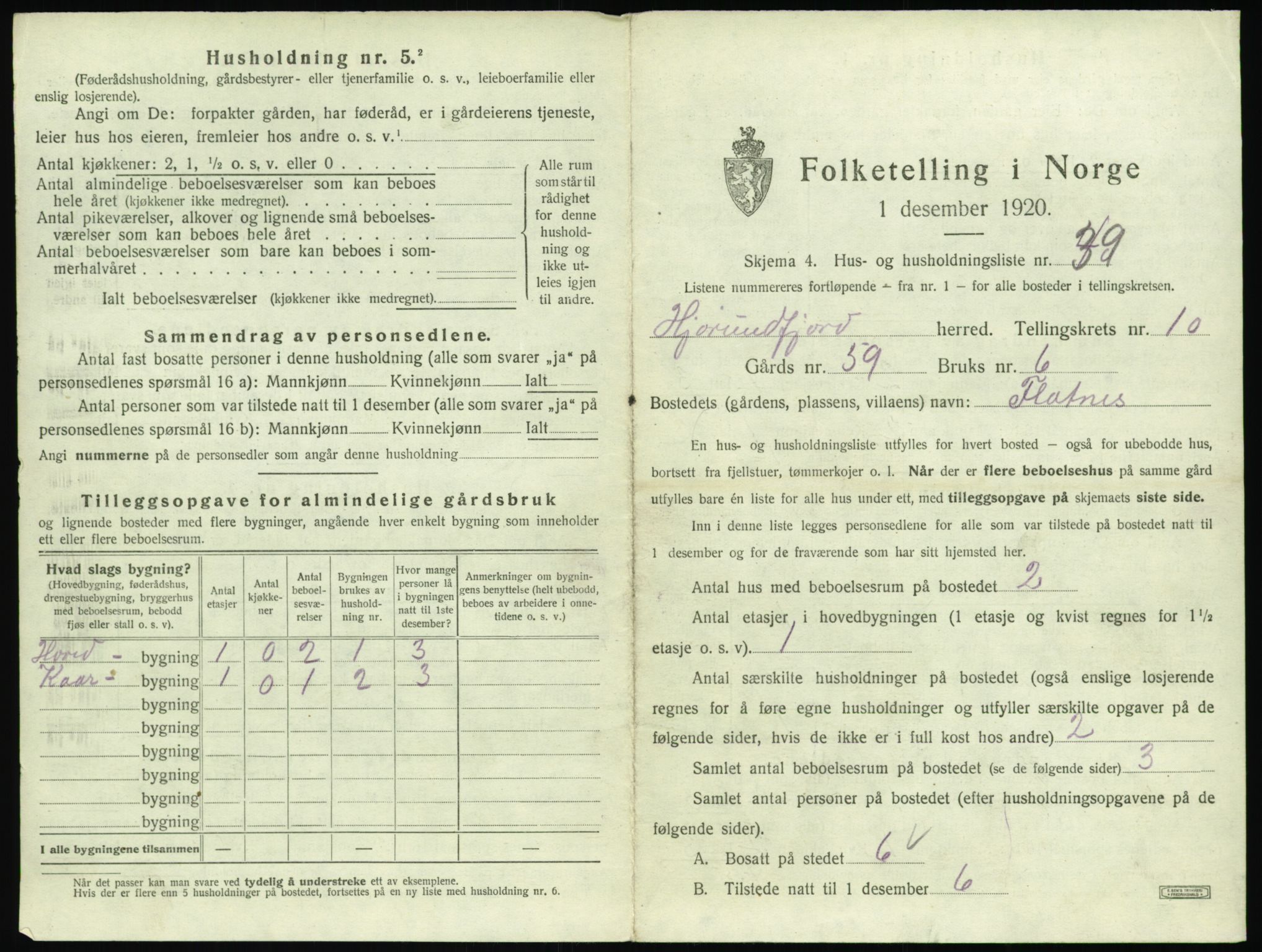 SAT, 1920 census for Hjørundfjord, 1920, p. 559