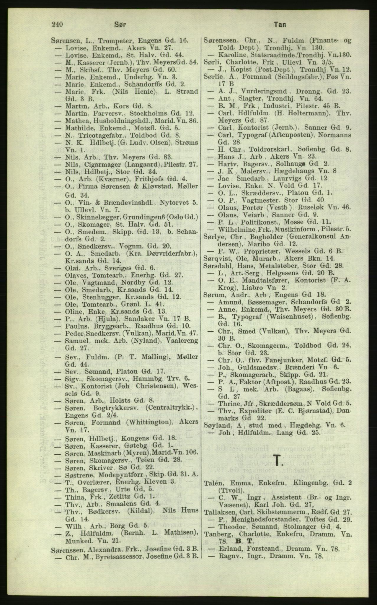 Kristiania/Oslo adressebok, PUBL/-, 1884, p. 240