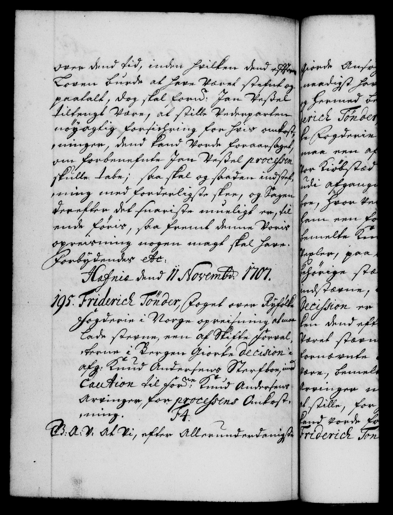 Danske Kanselli 1572-1799, AV/RA-EA-3023/F/Fc/Fca/Fcaa/L0019: Norske registre, 1704-1707, p. 611b