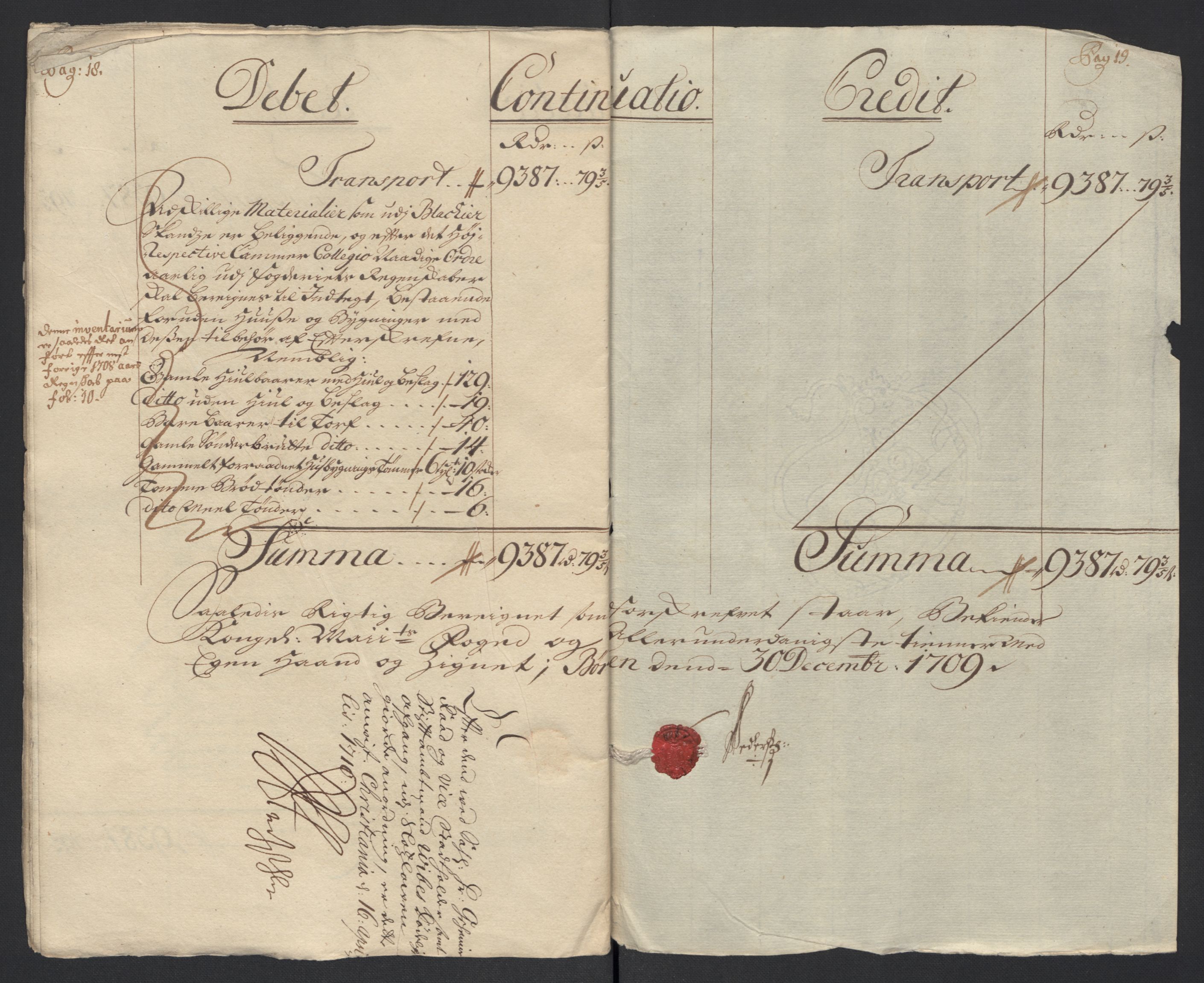 Rentekammeret inntil 1814, Reviderte regnskaper, Fogderegnskap, AV/RA-EA-4092/R11/L0591: Fogderegnskap Nedre Romerike, 1708-1709, p. 180