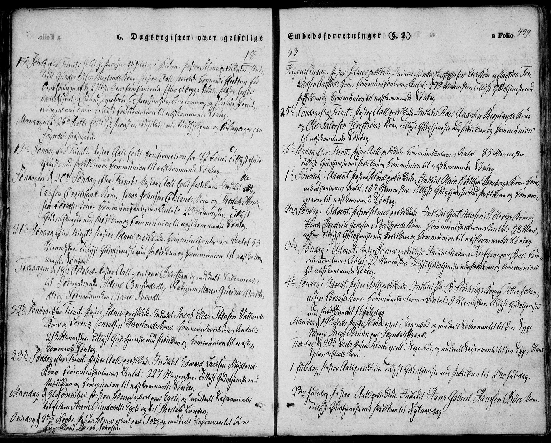 Sokndal sokneprestkontor, SAST/A-101808: Parish register (official) no. A 8.2, 1842-1857, p. 439