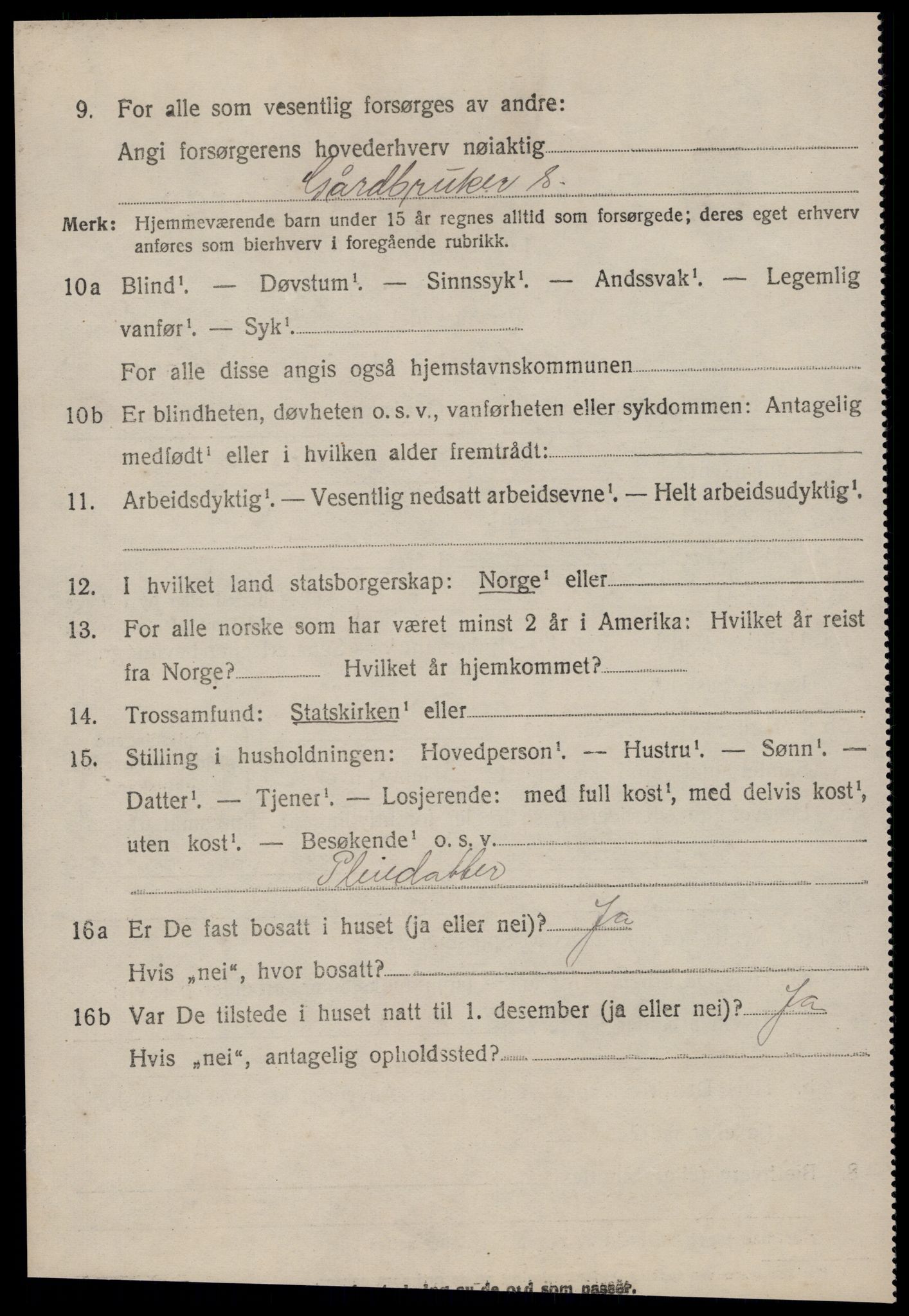 SAT, 1920 census for Bolsøy, 1920, p. 11278