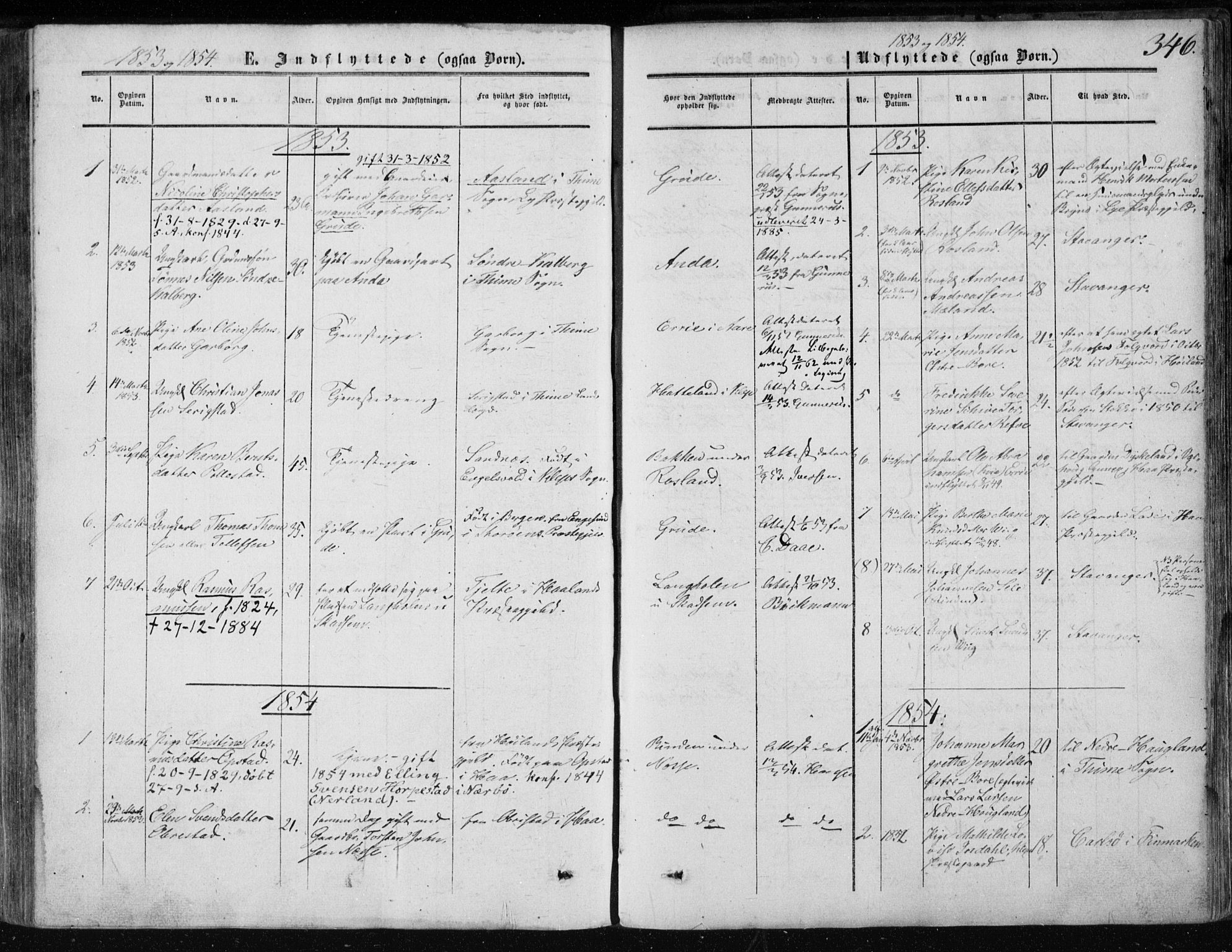 Klepp sokneprestkontor, AV/SAST-A-101803/001/3/30BA/L0005: Parish register (official) no. A 5, 1853-1870, p. 346