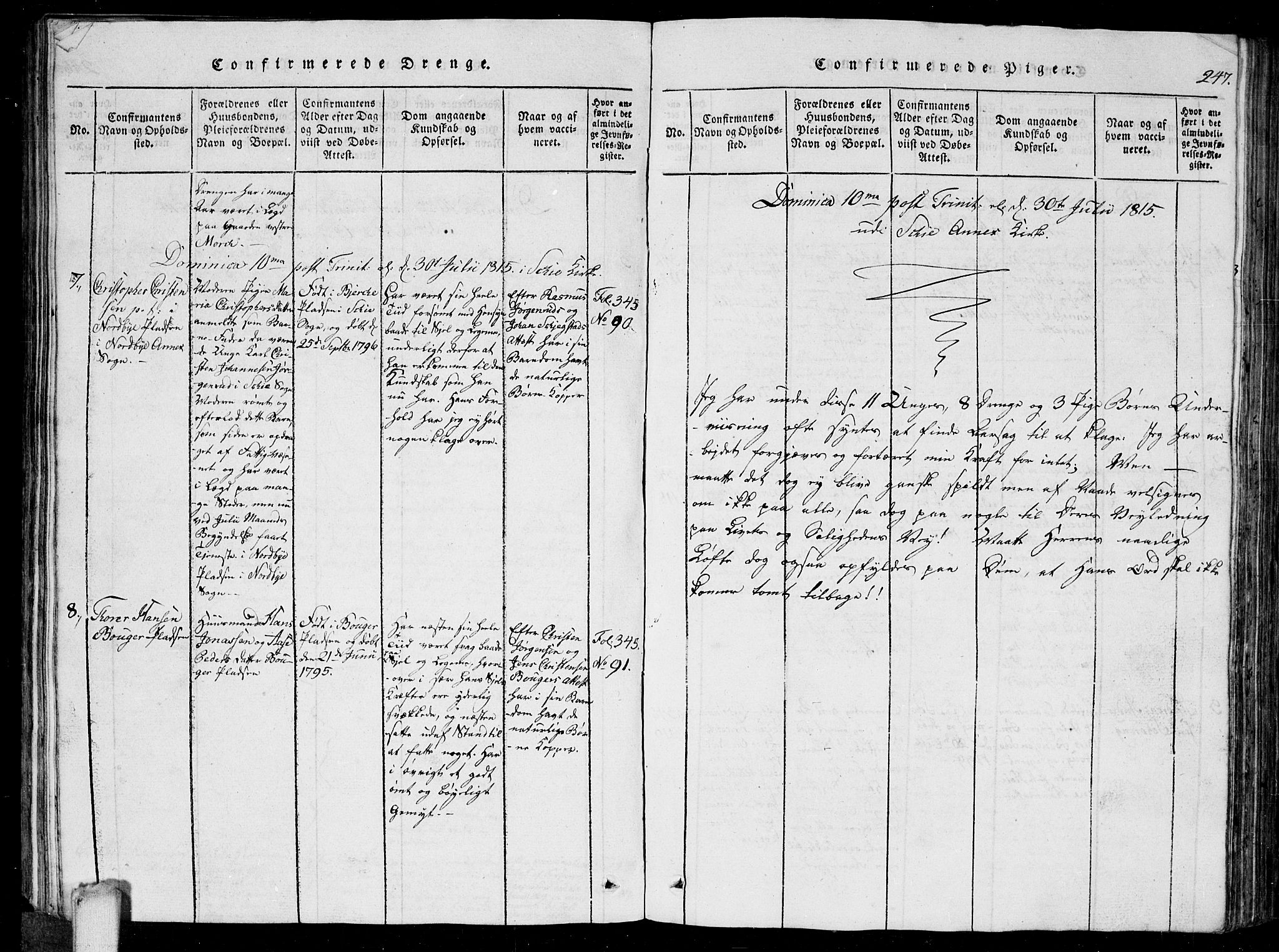 Kråkstad prestekontor Kirkebøker, AV/SAO-A-10125a/G/Ga/L0001: Parish register (copy) no. I 1, 1813-1824, p. 247