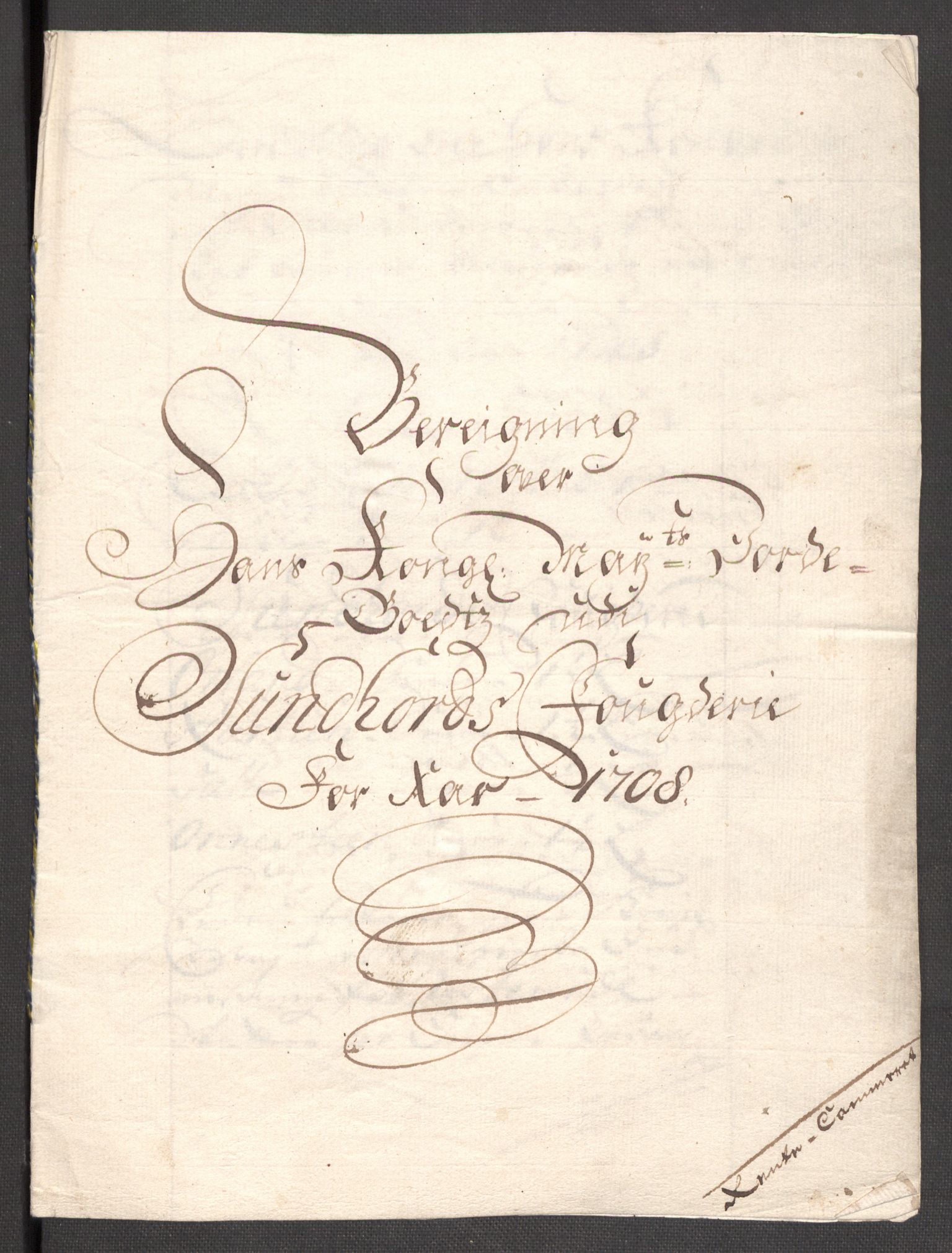 Rentekammeret inntil 1814, Reviderte regnskaper, Fogderegnskap, AV/RA-EA-4092/R48/L2985: Fogderegnskap Sunnhordland og Hardanger, 1708, p. 25