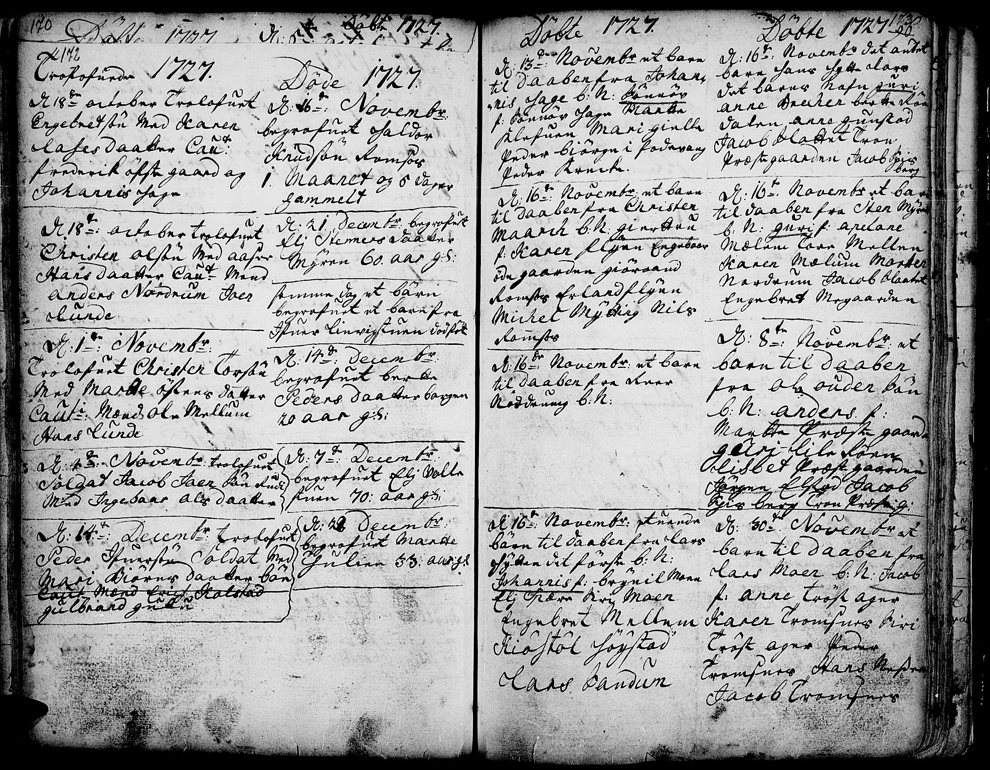 Ringebu prestekontor, AV/SAH-PREST-082/H/Ha/Haa/L0001: Parish register (official) no. 1, 1696-1733, p. 172-173