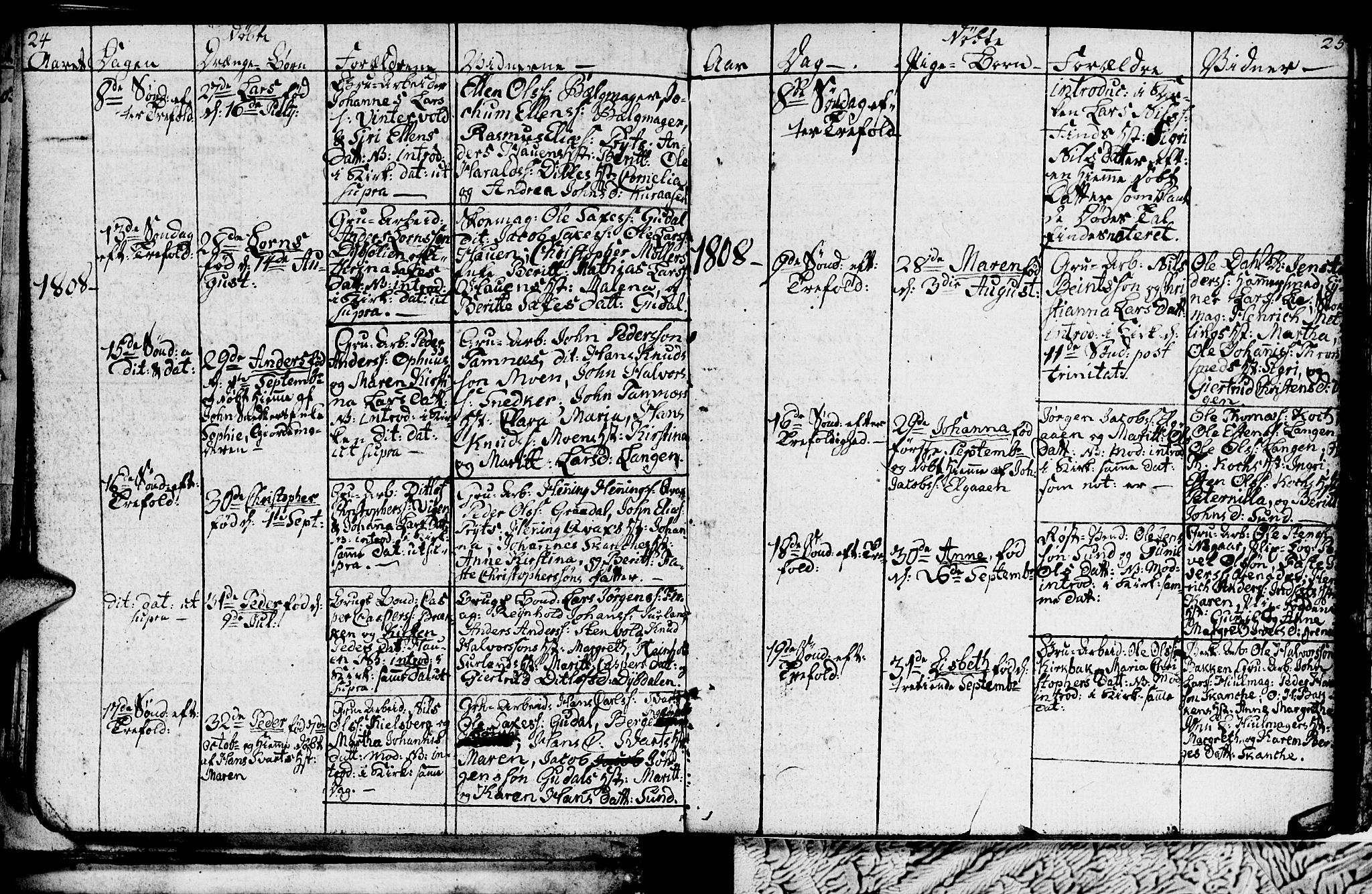 Ministerialprotokoller, klokkerbøker og fødselsregistre - Sør-Trøndelag, SAT/A-1456/681/L0937: Parish register (copy) no. 681C01, 1798-1810, p. 24-25
