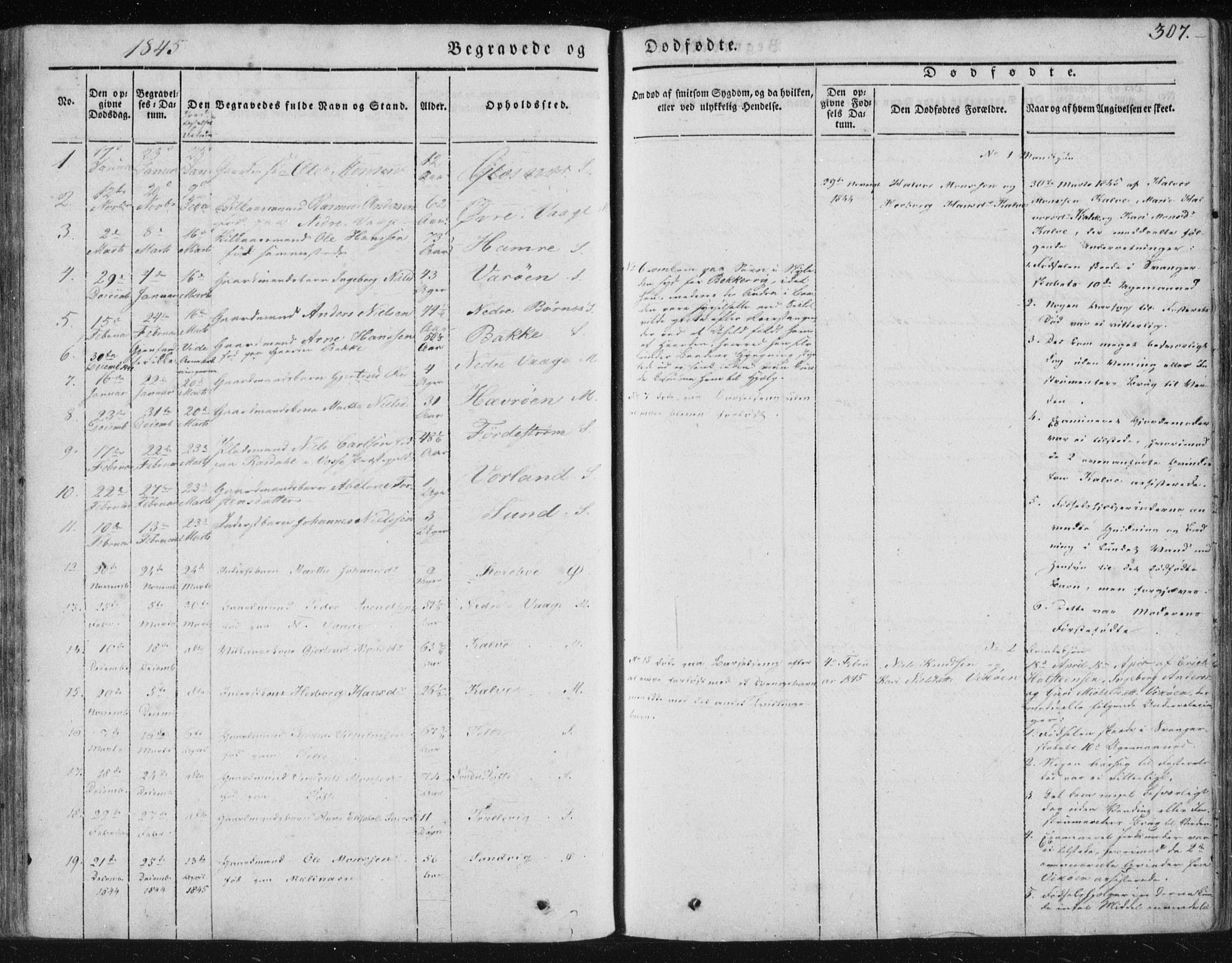 Sund sokneprestembete, AV/SAB-A-99930: Parish register (official) no. A 13, 1835-1849, p. 307