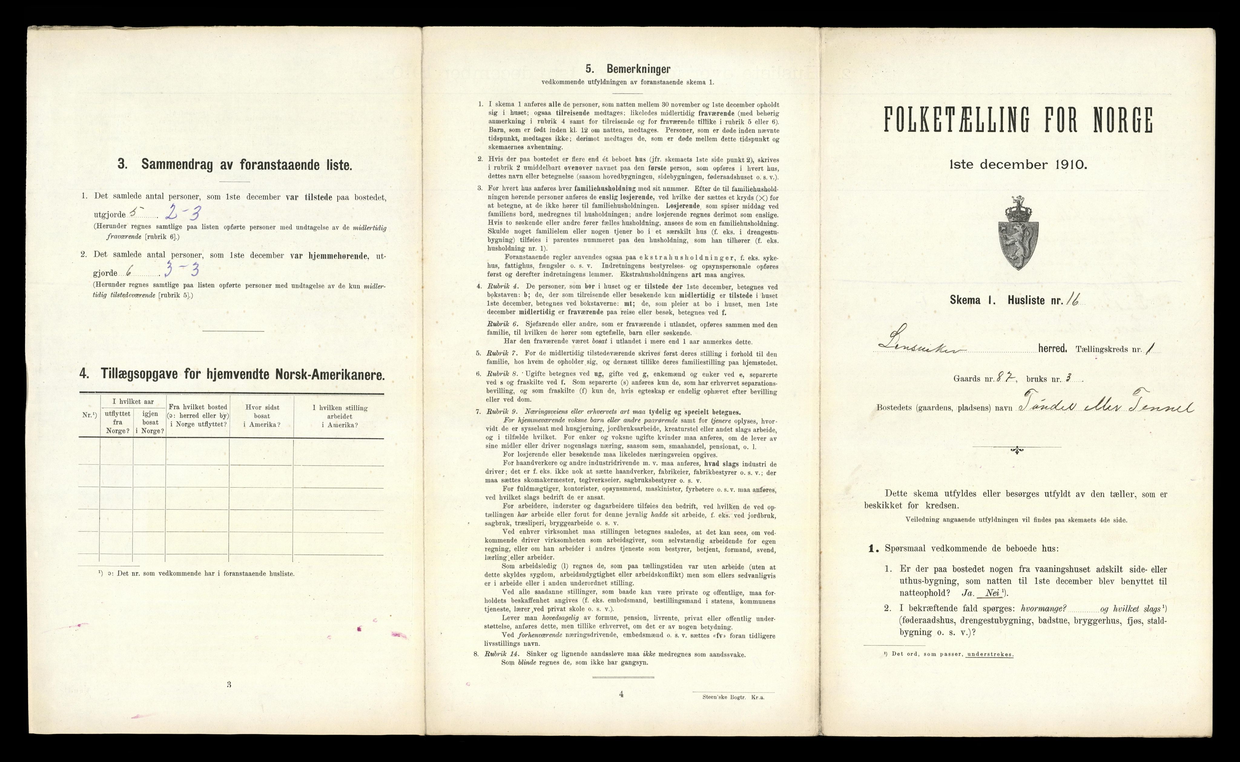 RA, 1910 census for Lensvik, 1910, p. 47