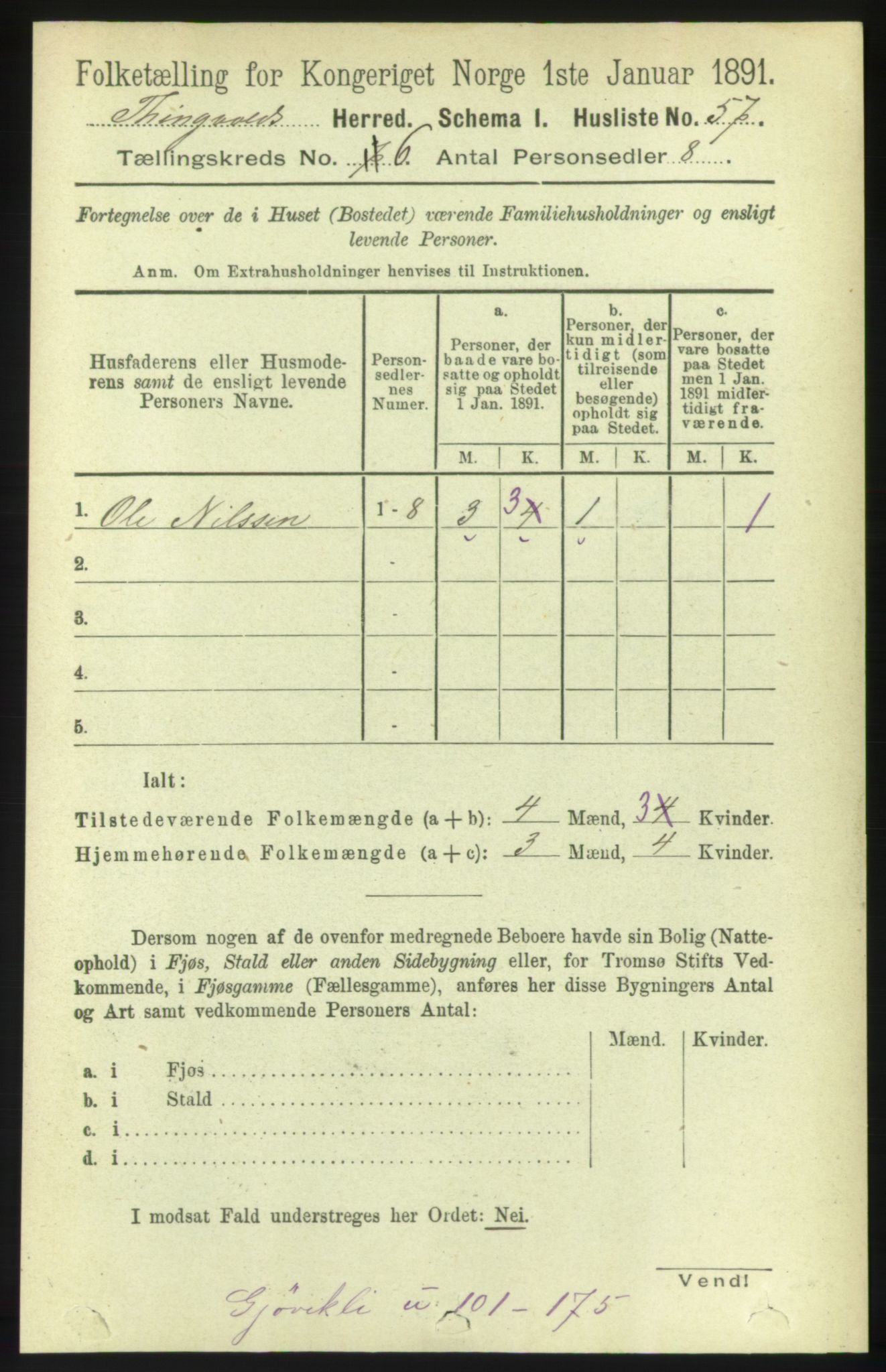 RA, 1891 census for 1560 Tingvoll, 1891, p. 2426