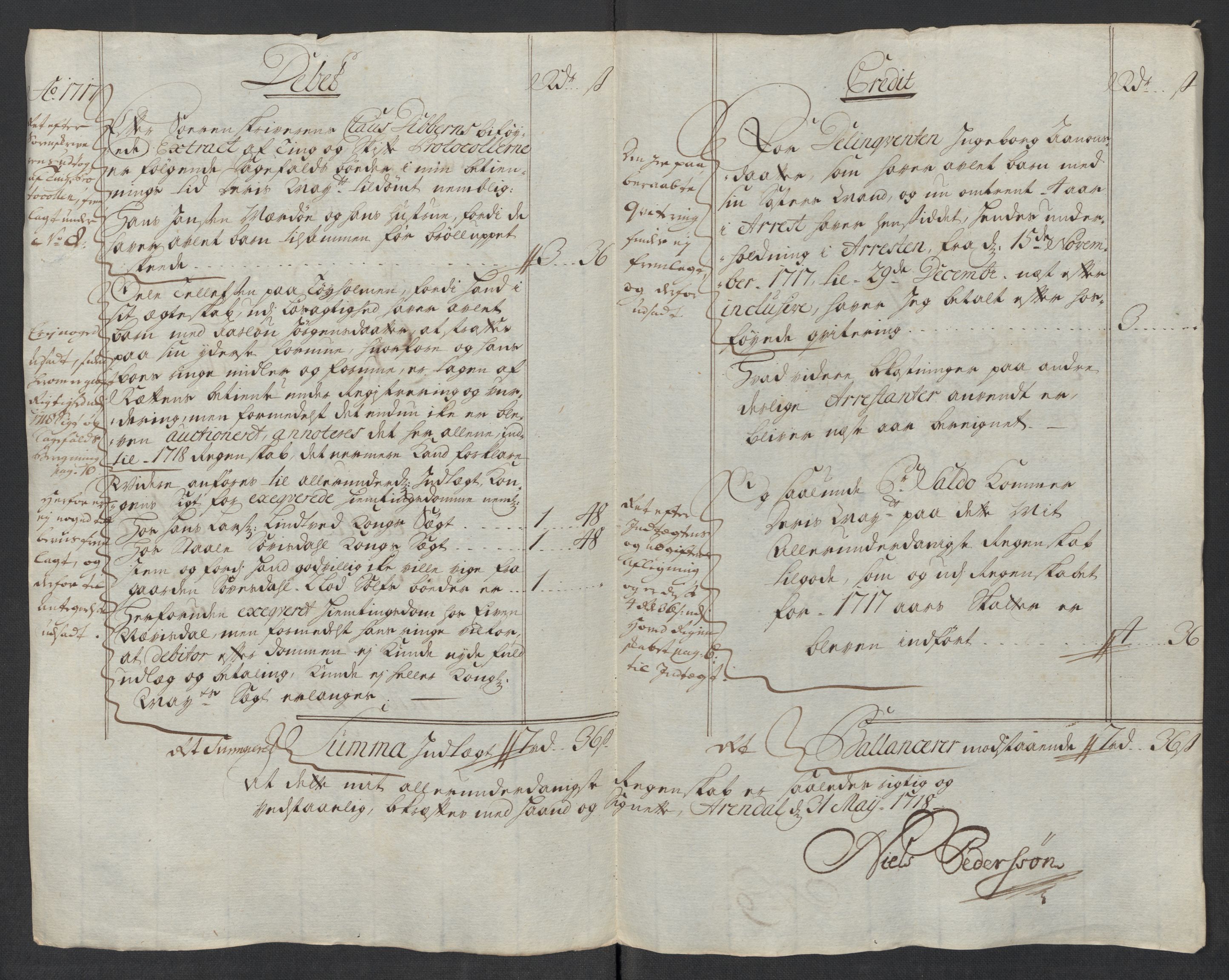 Rentekammeret inntil 1814, Reviderte regnskaper, Fogderegnskap, AV/RA-EA-4092/R39/L2326: Fogderegnskap Nedenes, 1717, p. 408