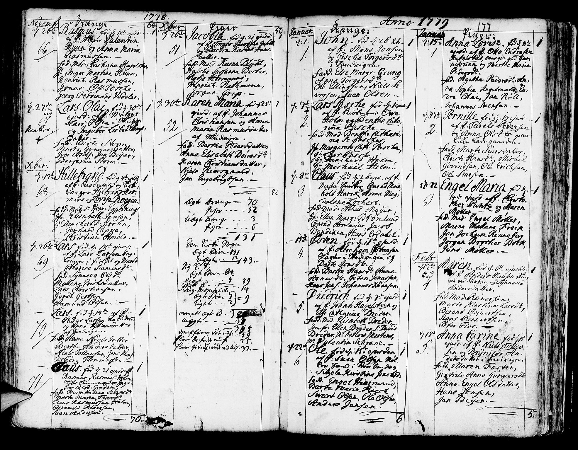 Korskirken sokneprestembete, SAB/A-76101/H/Haa/L0005: Parish register (official) no. A 5, 1751-1789, p. 177