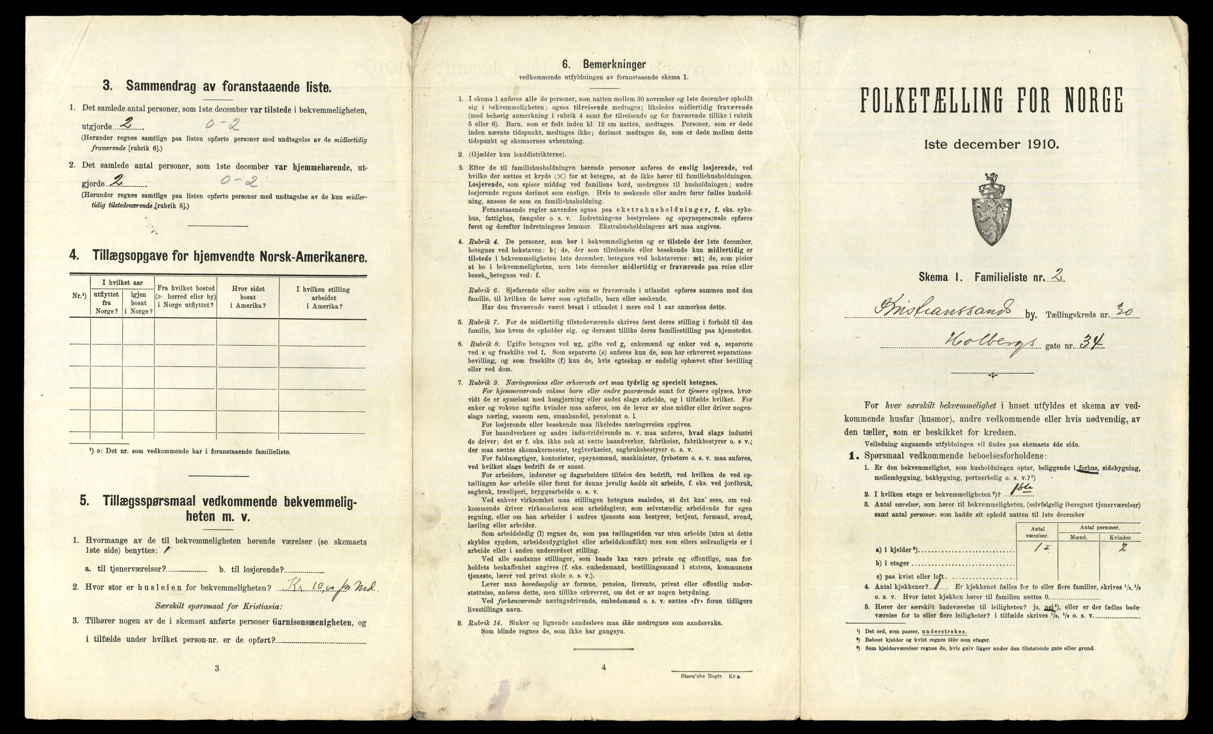 RA, 1910 census for Kristiansand, 1910, p. 8102