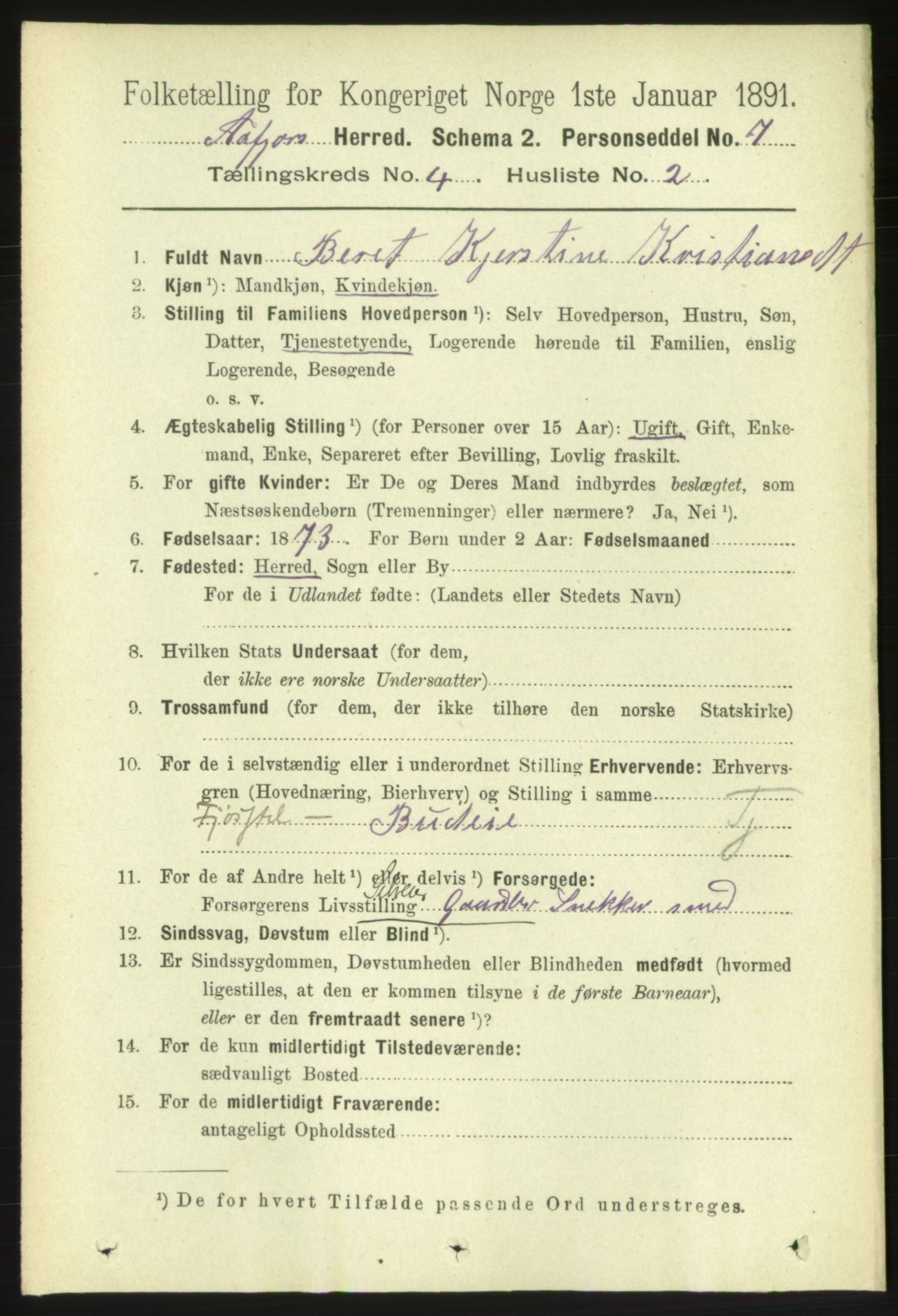 RA, 1891 census for 1630 Åfjord, 1891, p. 802